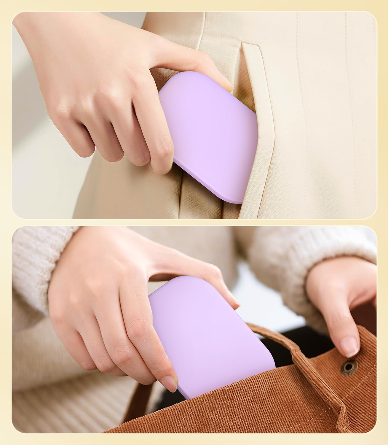 Gospire Lighted Compact Mirror with Light and Magnification 1X/3X, Stepless Dimming and Three-Color Adjustable Lights, Rechargeable Battery and Compact Size for Purse and Travel -Purple