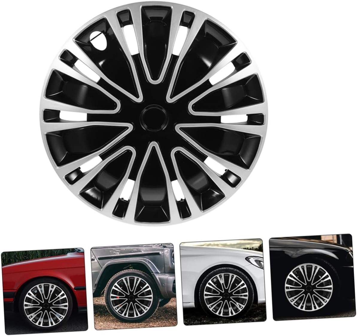 LALADEFIEE 2Pcs Hubcap Decoration Wheel Rim Cover Car Hubcaps Decorative Hub Cap for Automotive Use image number 6