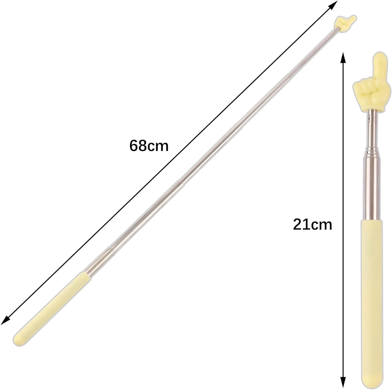 5 Pcs Telescopic Teachers Pointer, Hand Pointer Finger Pointer Stick, Retractable Classroom Whiteboard Pointer for Elementary School