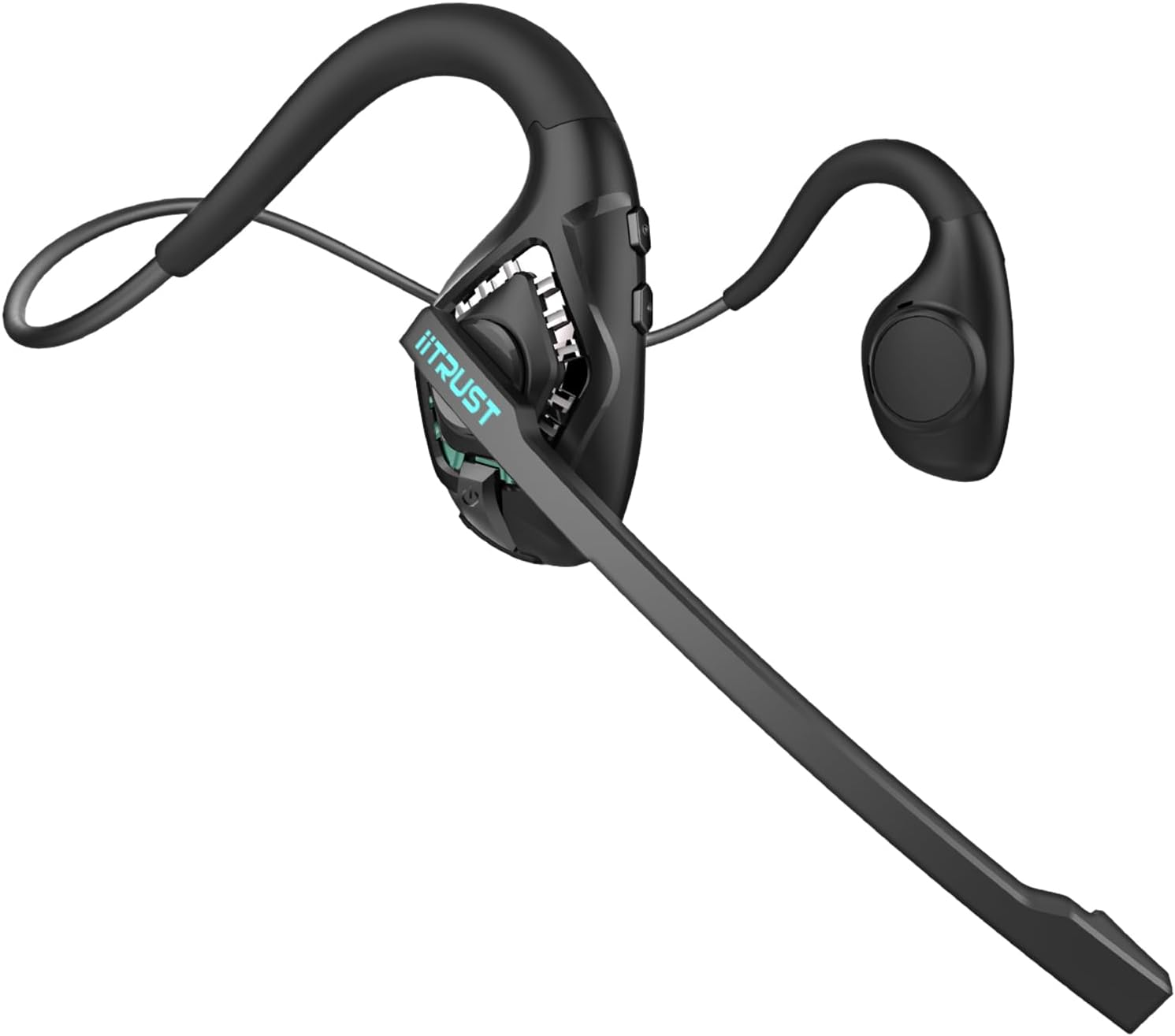 Iitrust Earaku Bluetooth Headset, Japanese Voice Guide, Bluetooth 5.2, for Calling, Microphone Included, No Ear Blocking, Wireless Bluetooth, ENC Noise Canceling, Open Ear, IPX5, Waterproof,