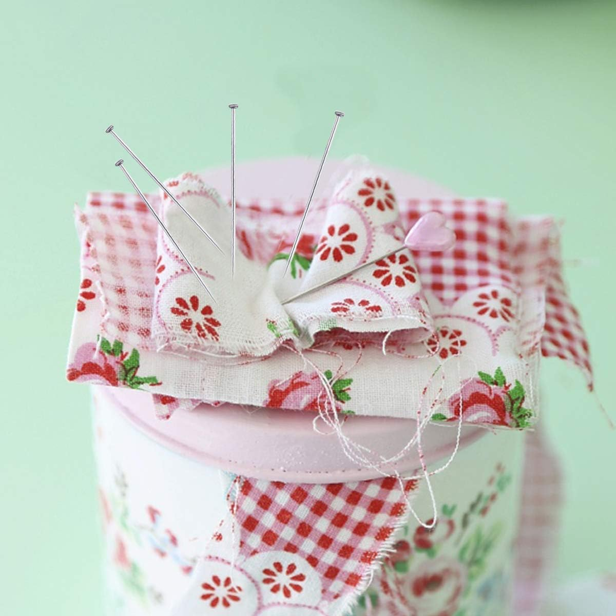 1600 Pieces 26Mm Silver Stainless Steel Straight Silk Pins for Hijab, Dress Making, Quilting, Jewelry & Craft image number 3