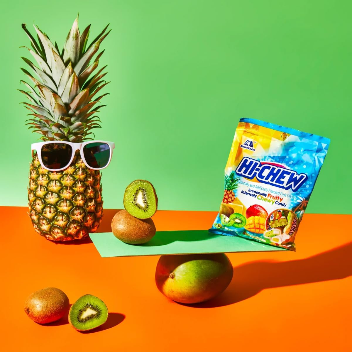 Hi Chew Japanese Candy Tropical Mix and Sweet and Sour Mix Flavor, Japanese Taffy Style Candies Variety Pack of 2 image number 5