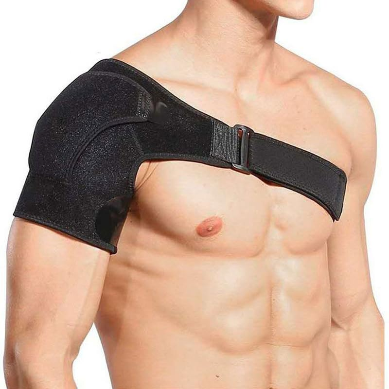 Shoulder Support for Men Women, Adjustable Shoulder Brace for Torn Rotator Cuff, Tendonitis, Dislocation, AC Joint, Bursitis, Labrum Tear, Pain, Fits Right or Left Shoulder (Black, XL) image number 1