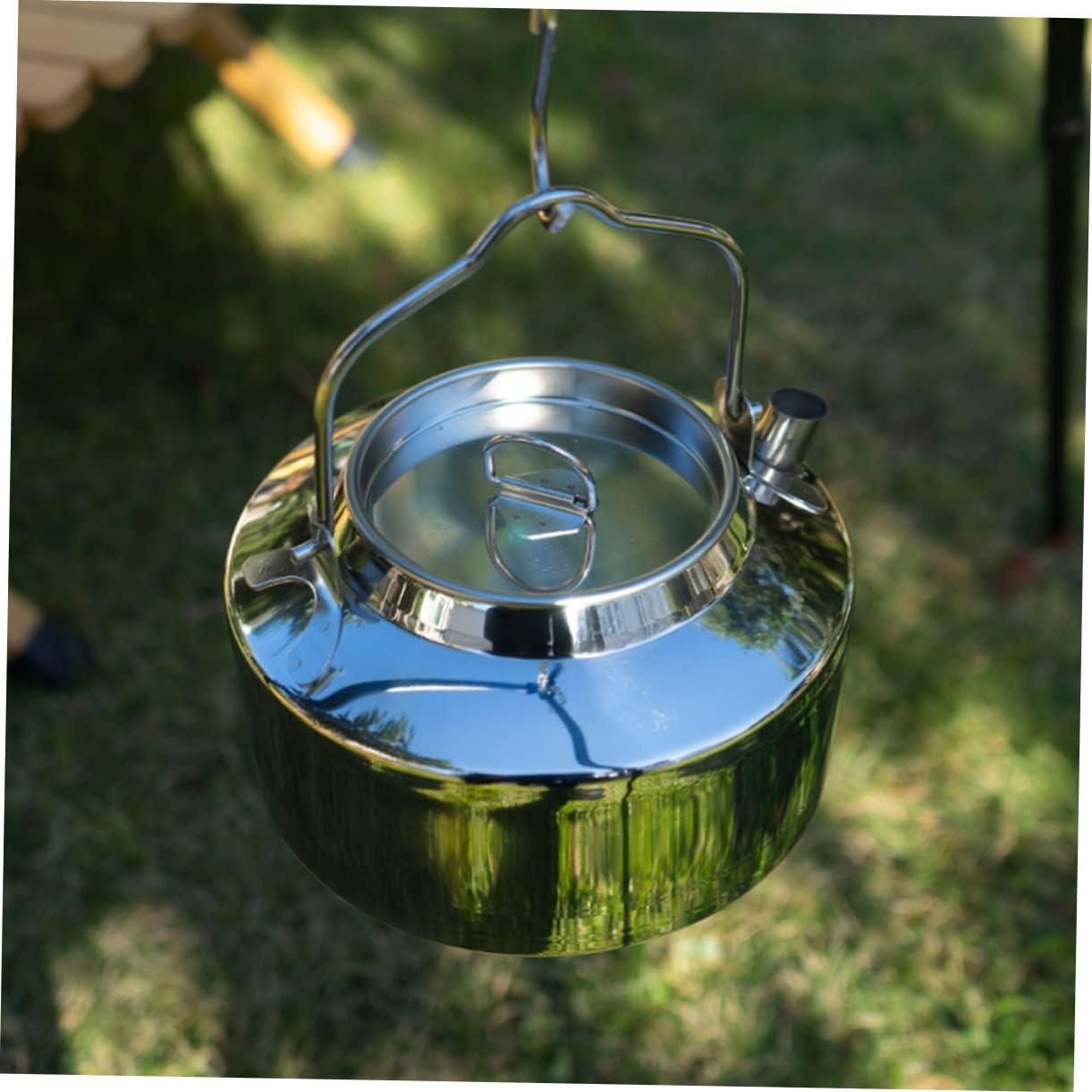Portable Water Kettle Camp Kettle Stainless Steel Lightweight Sturdy Multi-Functional Fast Boiling Outdoor Accessories for Camping Hiking Fishing and Travel image number 5