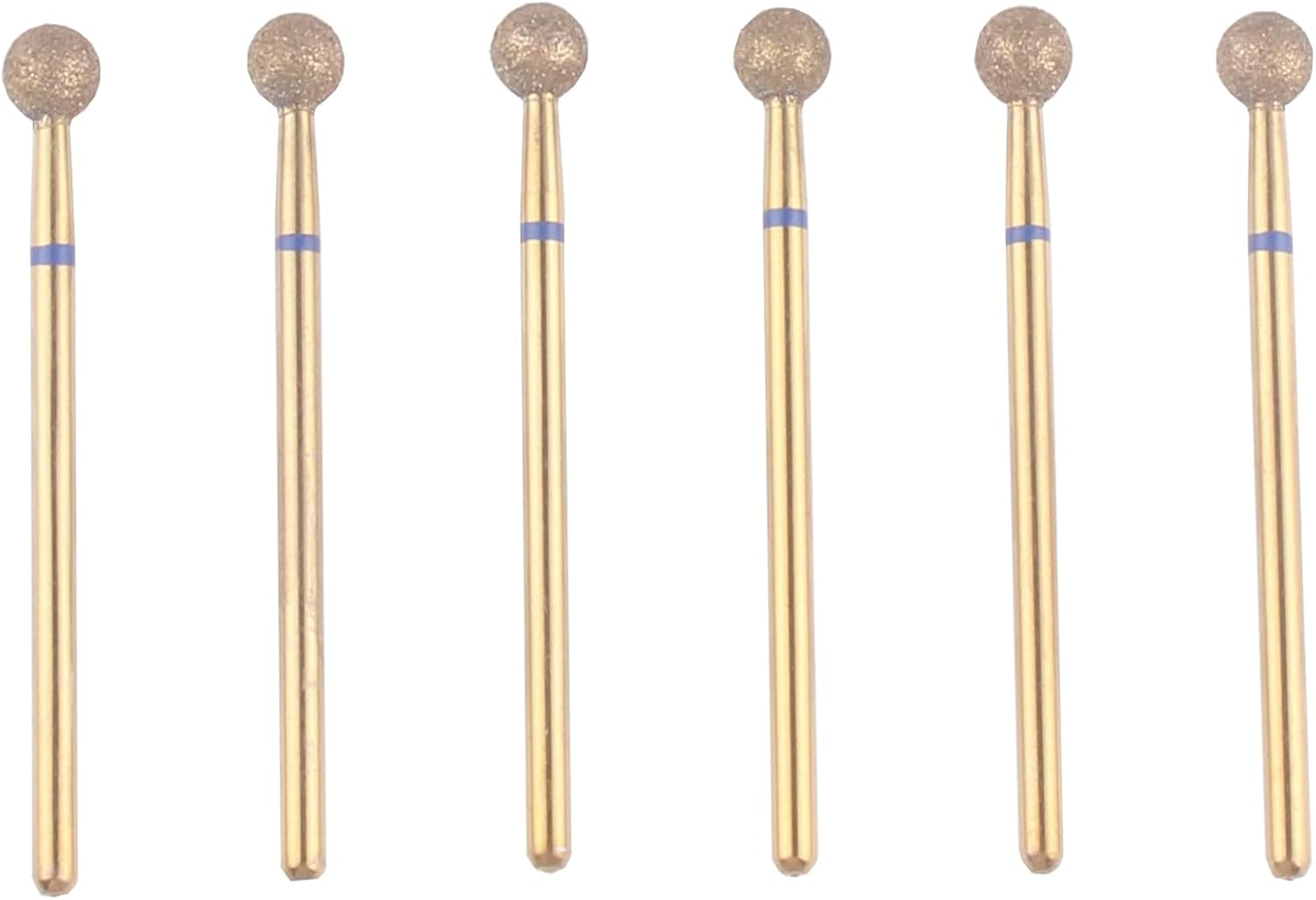 MZCMSL 6Pcs Pro Diamond Ball Bits 5.0Mm, Cuticle Drill Bit Set for Russian Manicure, 3/32 Shank Efile Bit (Medium) image number 6