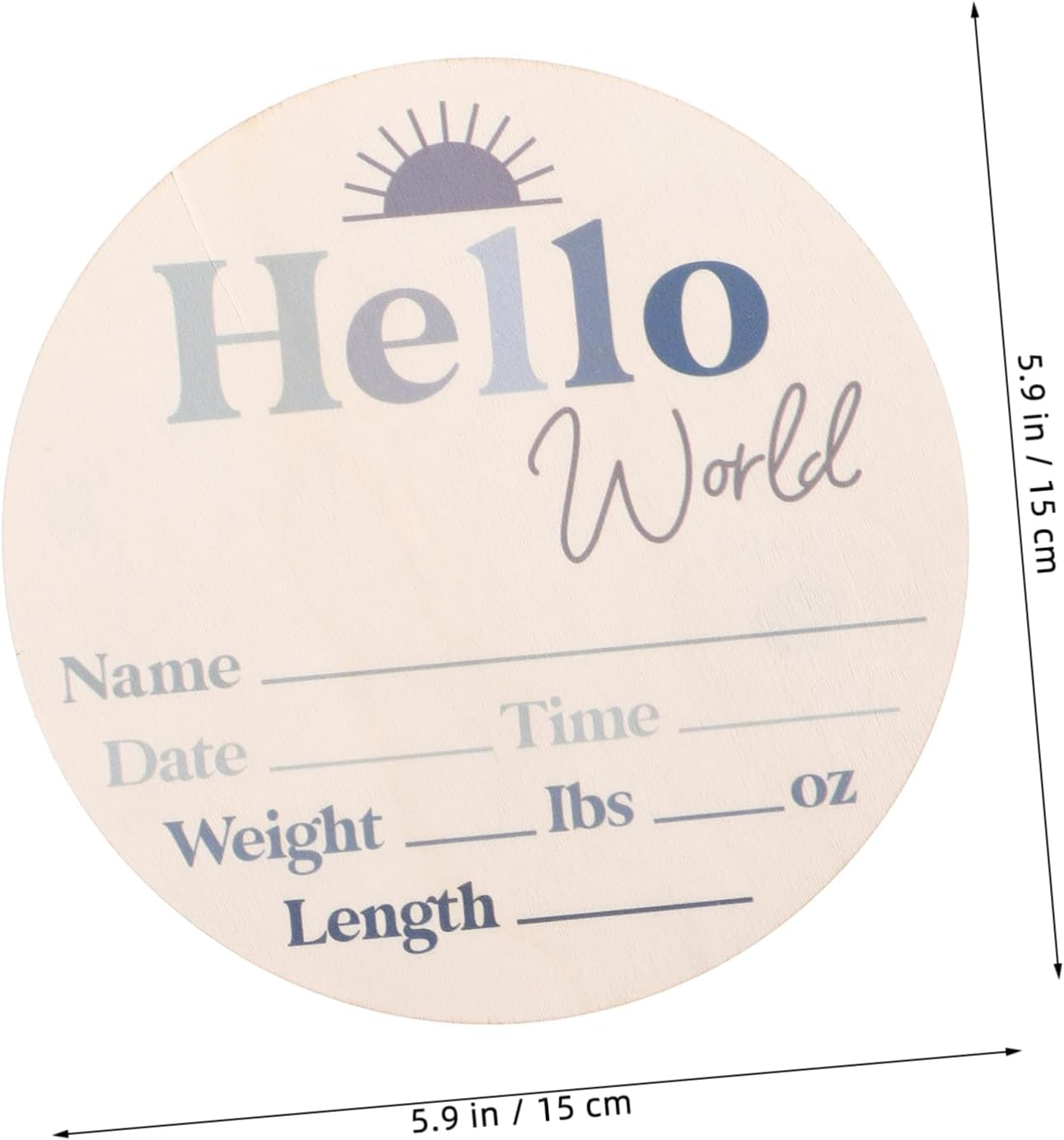 BESPORTBLE Growth Commemorative Girl Sign Newborn Milestone Birth Announcement for Nursery Decor image number 5