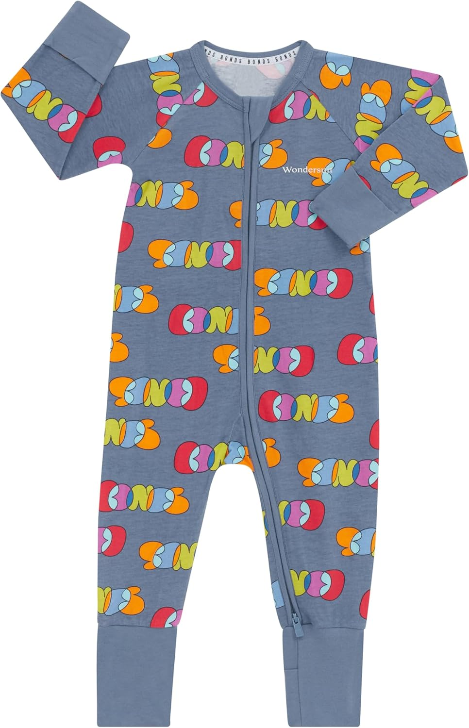 Bonds Baby Zippy - Cotton Blend Zip Wondersuit, Print Y8F (1 Pack), 0 (6-12 Months) image number 3