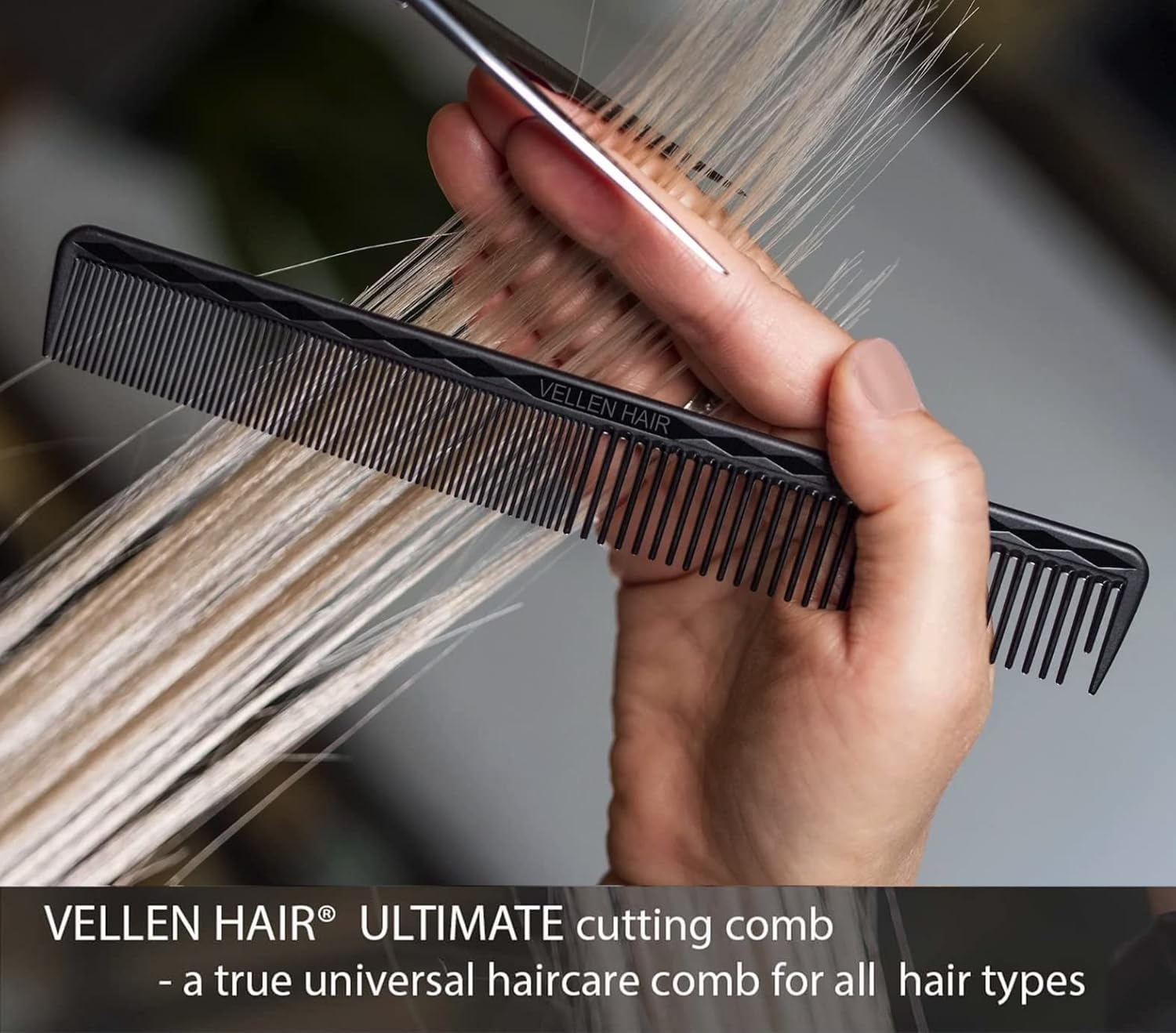 Vellen Hair Ultimate Cutting Comb for Men Women, Unbreakable PEI Material 430&deg;F Heat Resistant Barber Styling Combs for Hairdressers , Little Combs Fine Teeth and Extra Wide Tooth Combs for Hair Stylist , 5-Pack Different Sizes (Black) image number 6