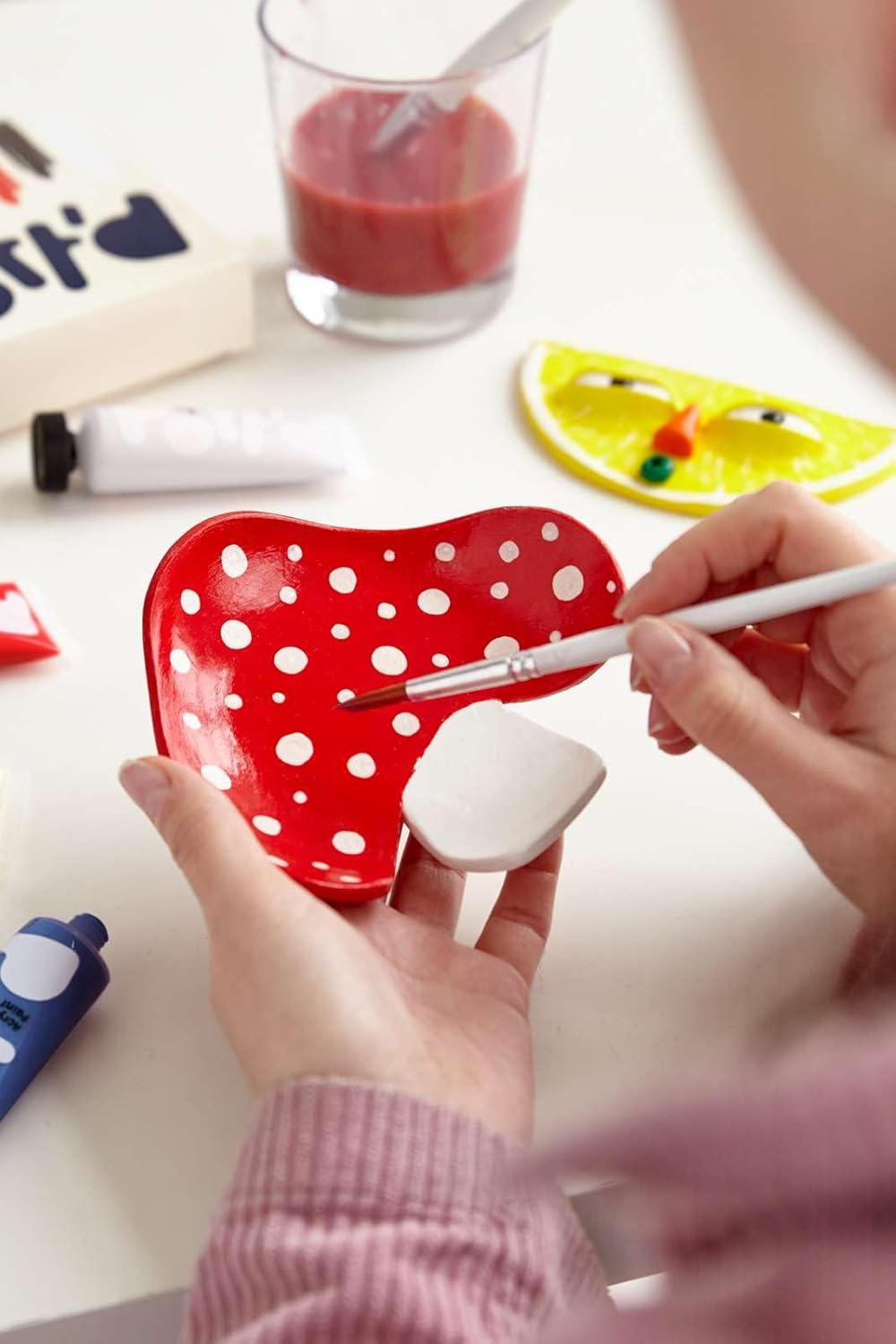 Pott'D&trade; Premium Acrylic Pottery Paints for Adults, Paint Set, Pottery Painting Kit for Air-Dry Clay - Regular Paints - Glitter Paints image number 1