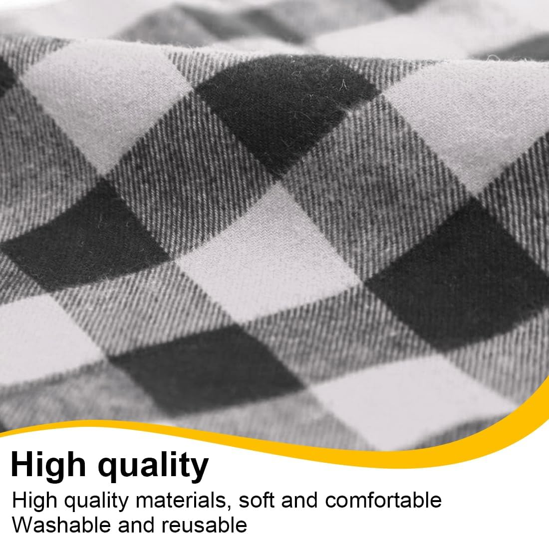 Dog Neckerchief, Cotton Plaid Pet Bandana, Washable Pet Bandana, Triangle Bib, Puppy Neckerchief, Dog Triangular Scarf, Adjustable, for Small, Medium, Large Dogs, Cats Pets image number 6