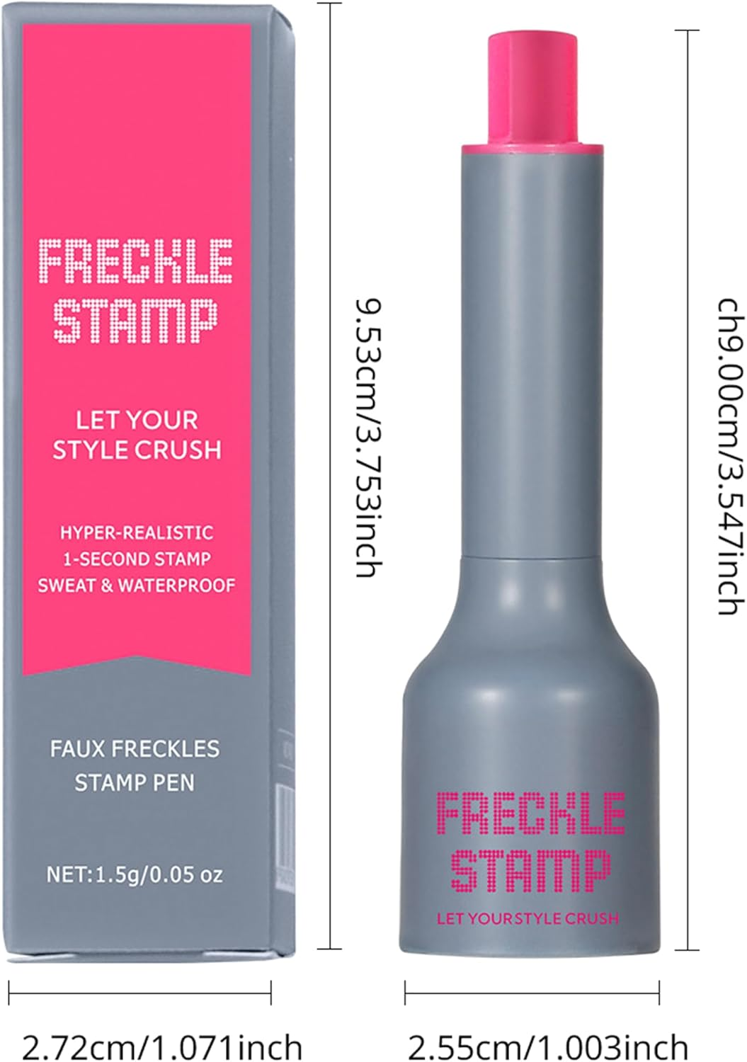 Erinde Faux Freckle Stamp, Waterproof Freckle Pen Makeup, Long Lasting Natural Fake Freckles Stamp, Lifelike Magic Freckles Pen for Face, Sweatproof Matte Makeup for Women Men 04# - 01 image number 3