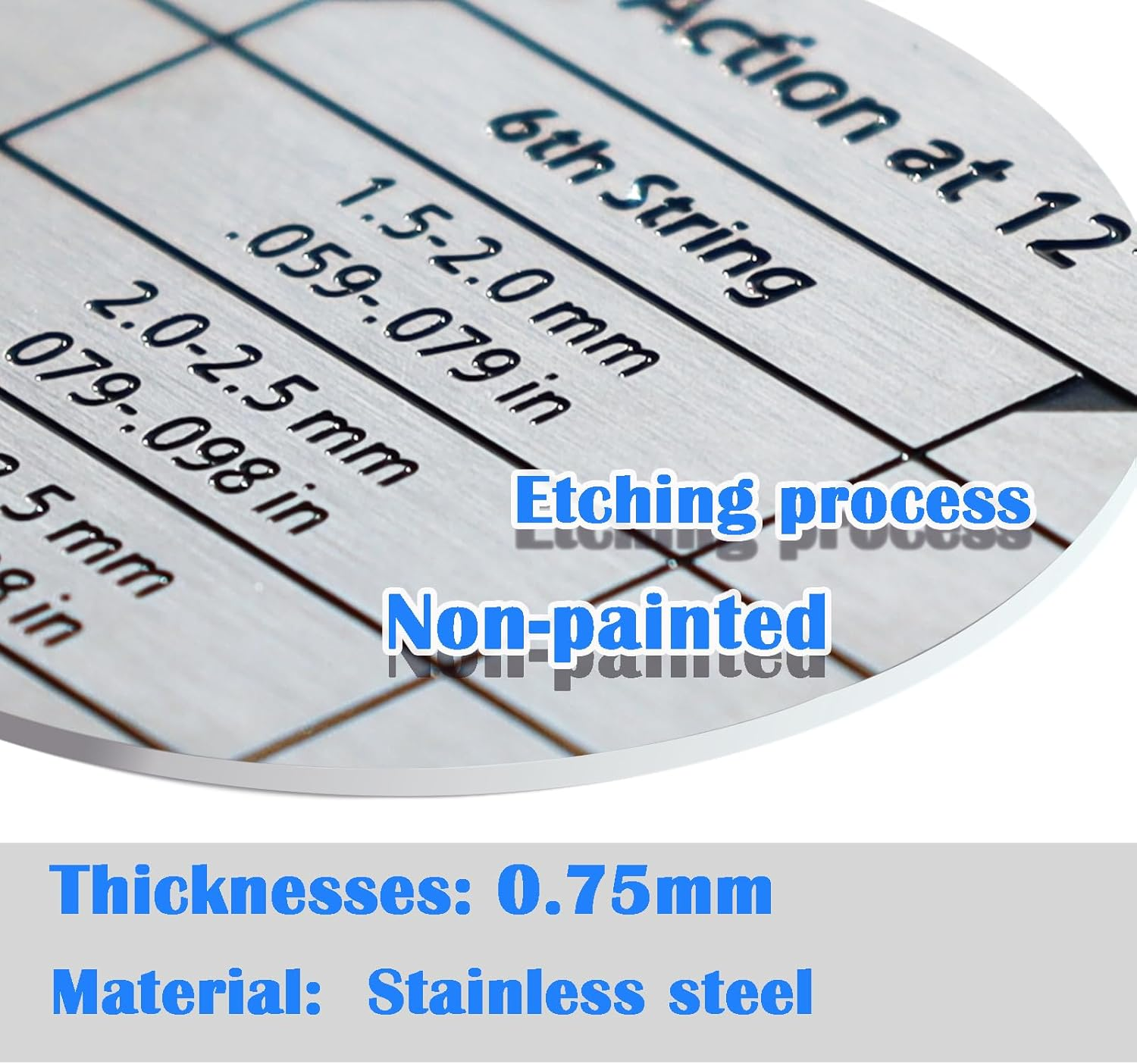 Guitar Action Gauge Ruler, String Height Gauge for Guitar image number 3