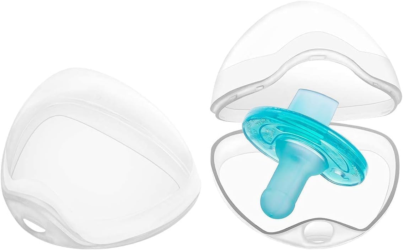 4PCS Pacifier Storage Box Clear Pacifier Holder Nipple Shield Case for Baby Infant Newborn Toddler Outdoor Travel Pacifier Holder image number 5