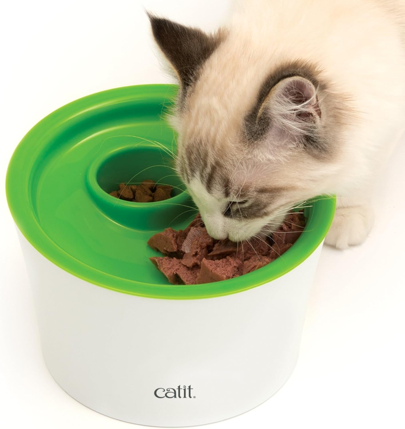 Catit 43741W Multi Feeder, White/Green