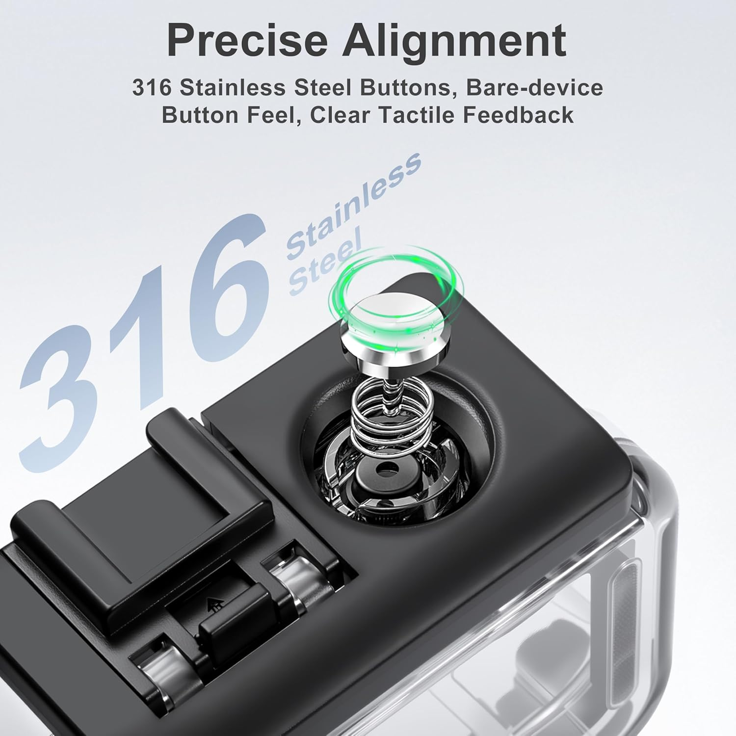 Fitstill 196FT/60M Waterproof Case Only Compatible for DJI Osmo Action 6,Underwater Diving Protective Cover Cage Shell Invisible Dive Housing for Action6 Camera Accessory image number 6