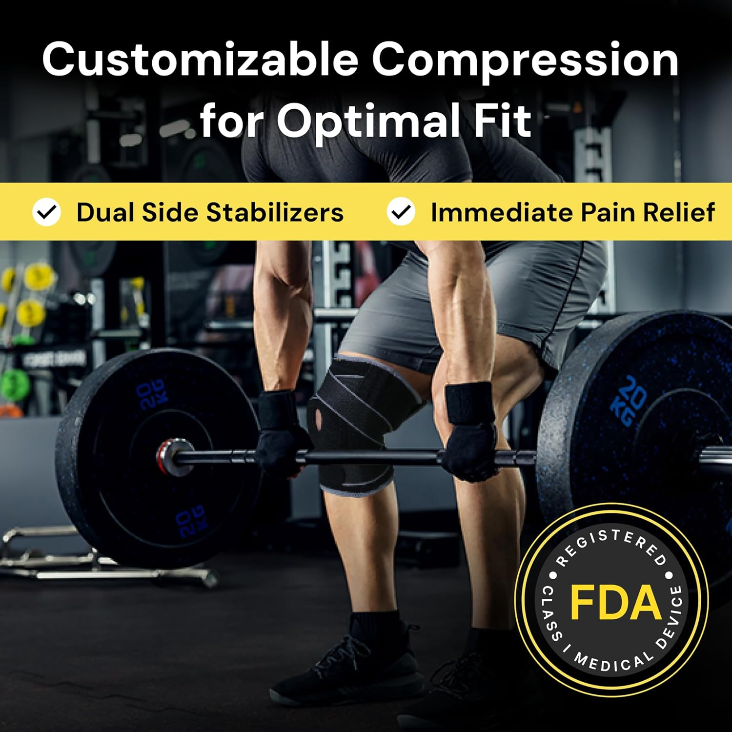 Braceup Knee Brace with Side Stabilizers & Patella Gel Pads - Ultimate Knee Support for Knee Pain, Arthritis, and Patella Stabilization (L/XL) image number 4