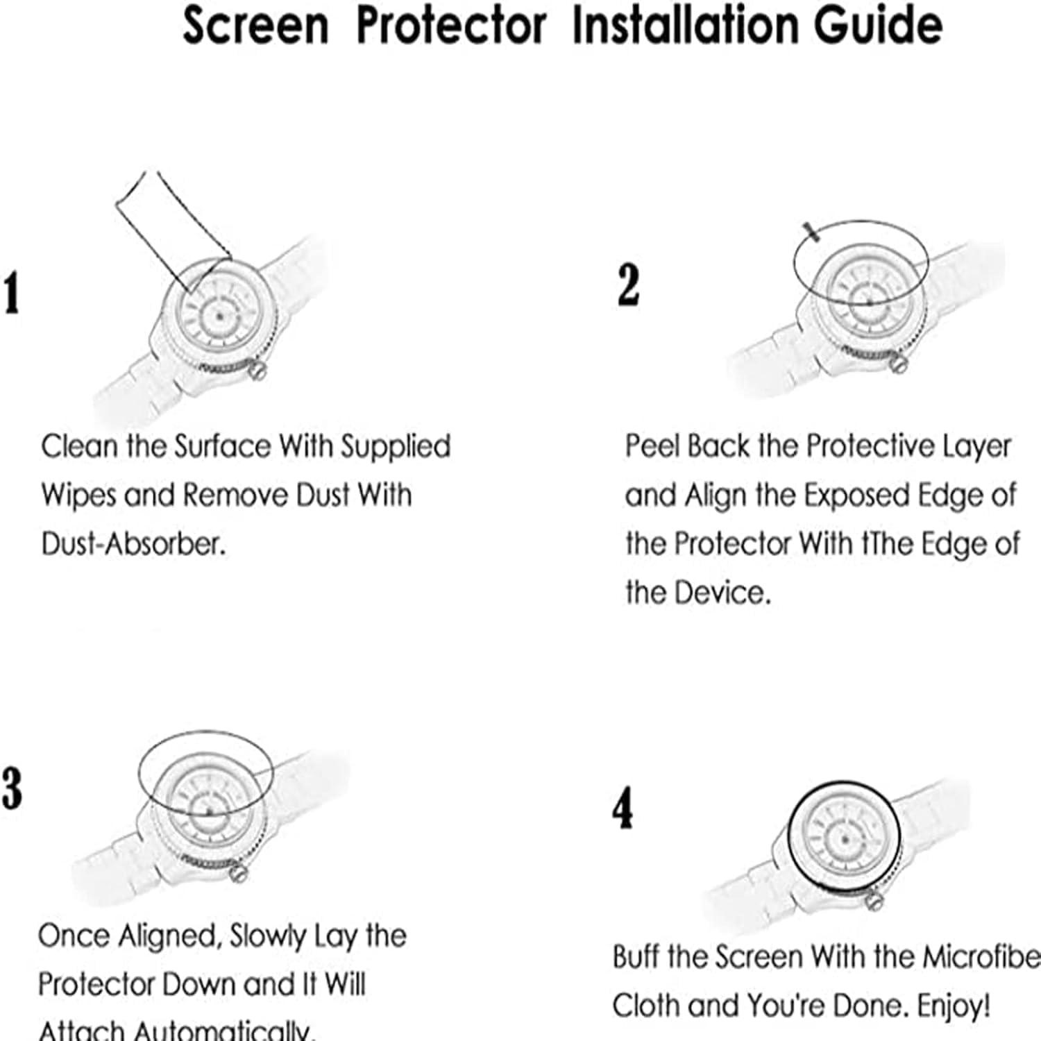 [4 Pack] Screen Protector for COROS PACE Pro, Tempered Glass Protector, HD Tempered Glass, 9H Hardness Scratch Resistan Protector for COROS PACE Pro