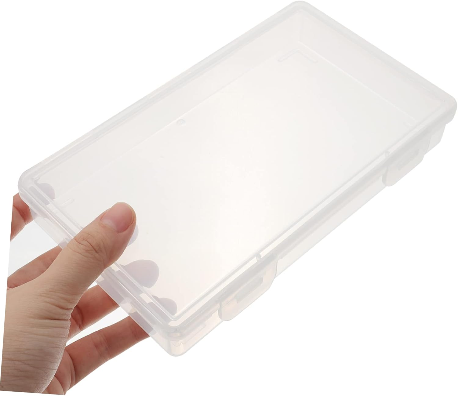 2Pcs Stackable Storage Box Plastic Cards Case Lid for Photo Organizer Cases for Craft Storage Containers and Pictures Holder image number 2