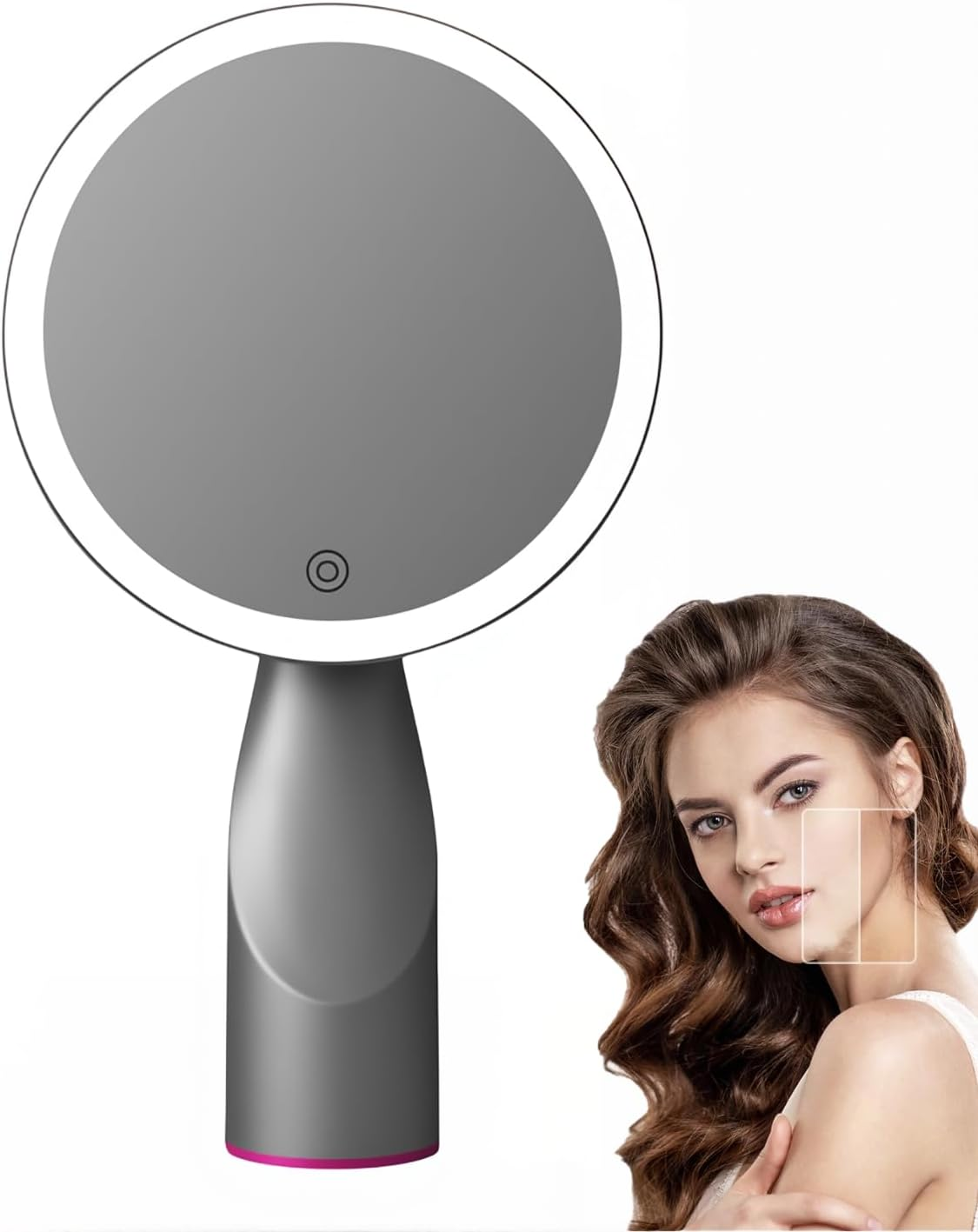 ECOMUSE 8.5 Inch Makeup Mirror with Lights, Smart Touch Control, 3 Level Brightness Adjustable Makeup Mirror, 360&deg; Rotation Make up Mirror with Lights, Rechargeable&Detachable,Women Gift. image number 6