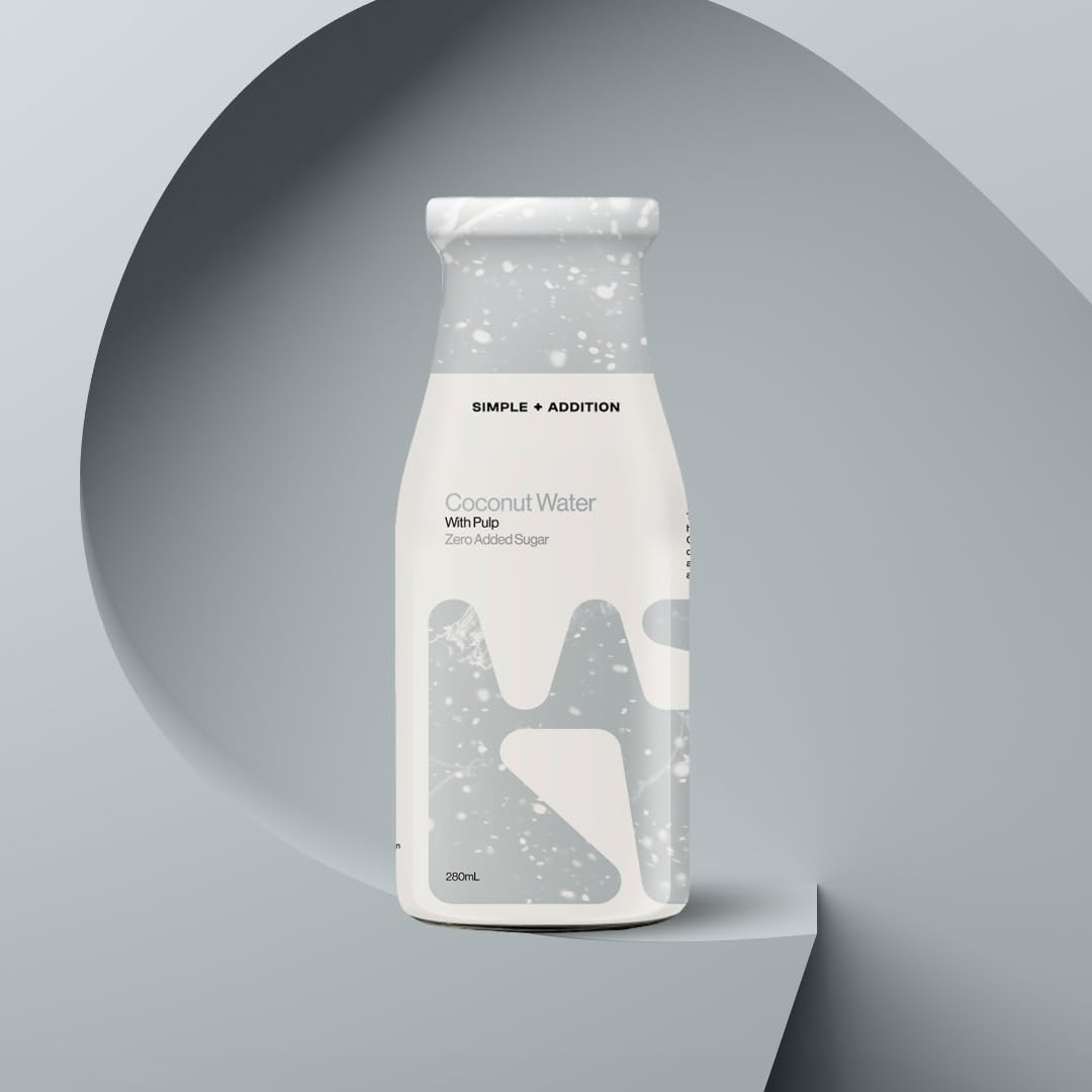 Simple + Addition Coconut Water with Pulp | 12 X 280Ml Glass Bottle. Refreshing, Potassium Rich Natural Coconut, Zero Added Sugar, Amazing Flavour & Hyper Hydration image number 3