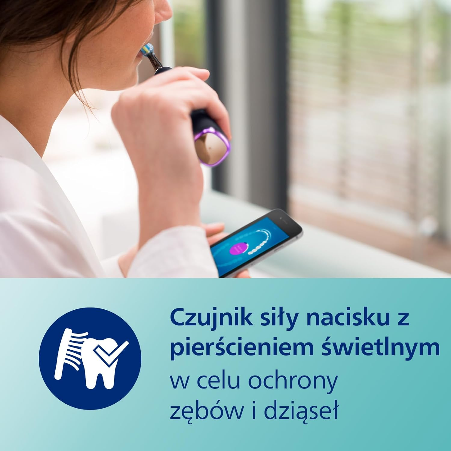 Philips Sonicare Diamondclean 9400 Electric Toothbrush with App HX9917/89, Networked Cleaning, Pressure Sensor, Intelligent Brush Head Detection, 4 Cleaning Programs, 3 Intensity Levels, Black image number 3