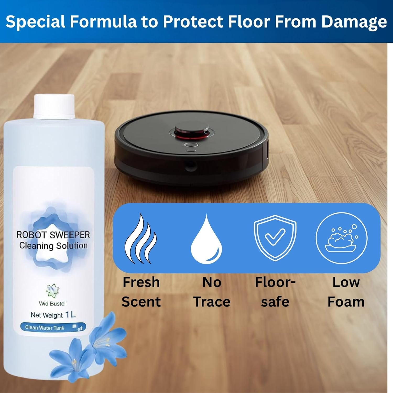 Austecx 1L Surface Cleaner Compatible for ECOVACS Deebot T10/X1/T20/T30 Pro Omni, T10 Turbo/X1 Turbo/X5 X8 Pro Omni, 3 Bottle Set - Premium ECOVACS Cleaning Solution