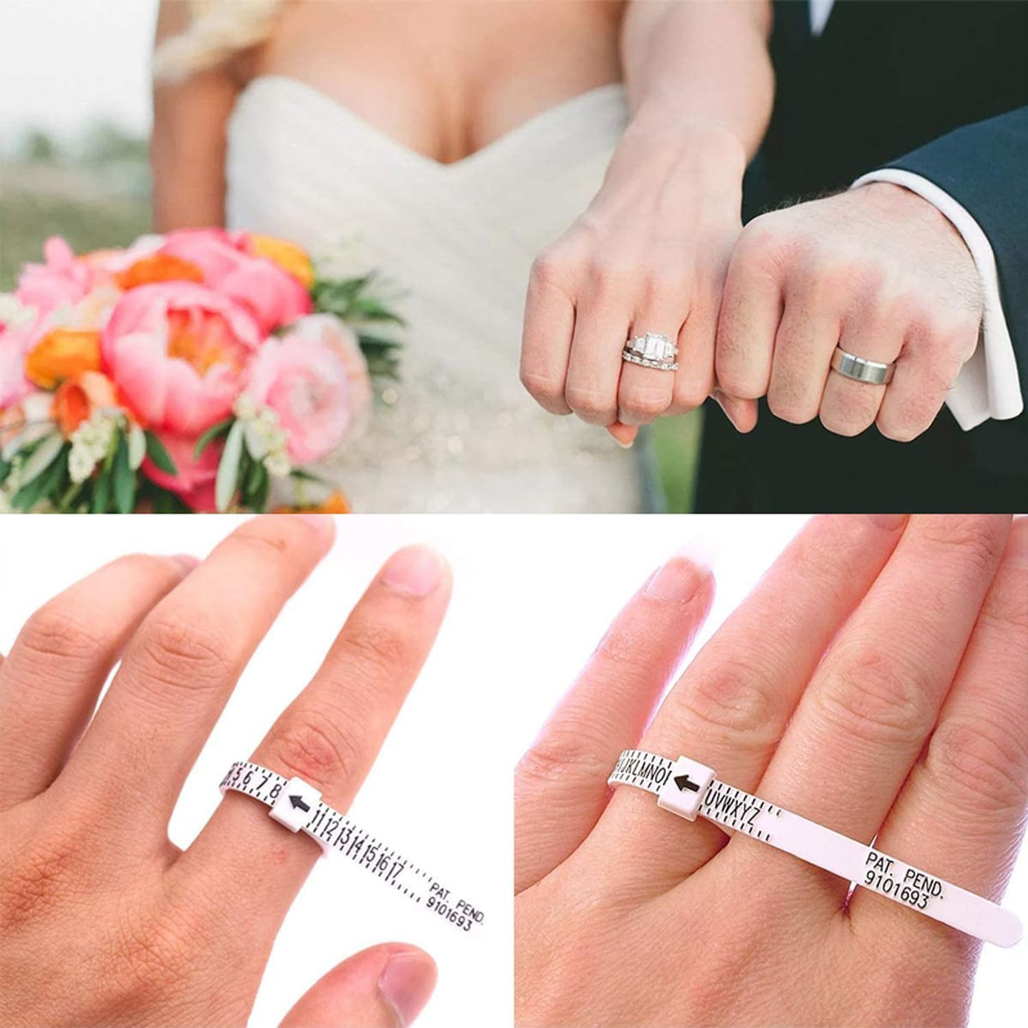 UK US Ring Sizer Women Men Measurement Tool Finger Sizes image number 6