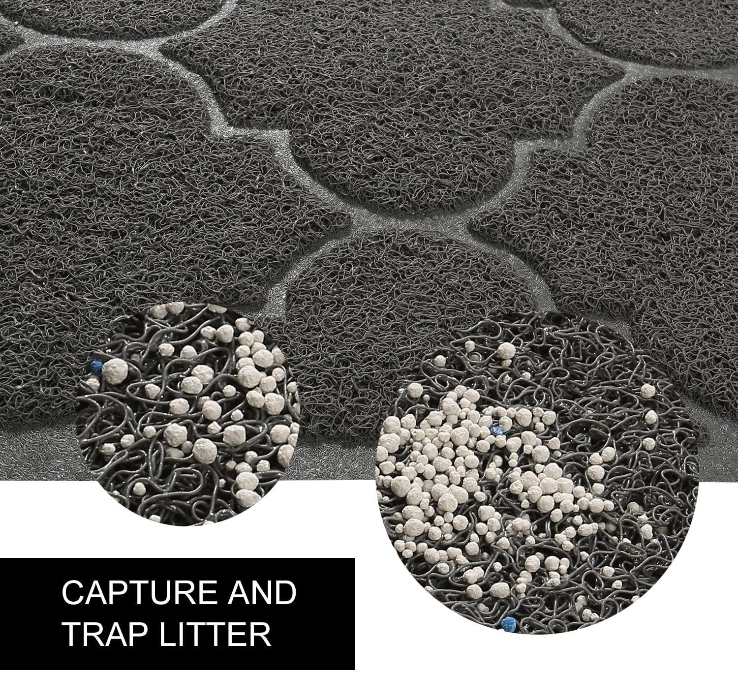 Cat Litter Mat, XL Super Size, Phthalate Free, Easy to Clean, 46X35 Inches, Durable, Soft on Paws, Large Litter Mat. image number 1