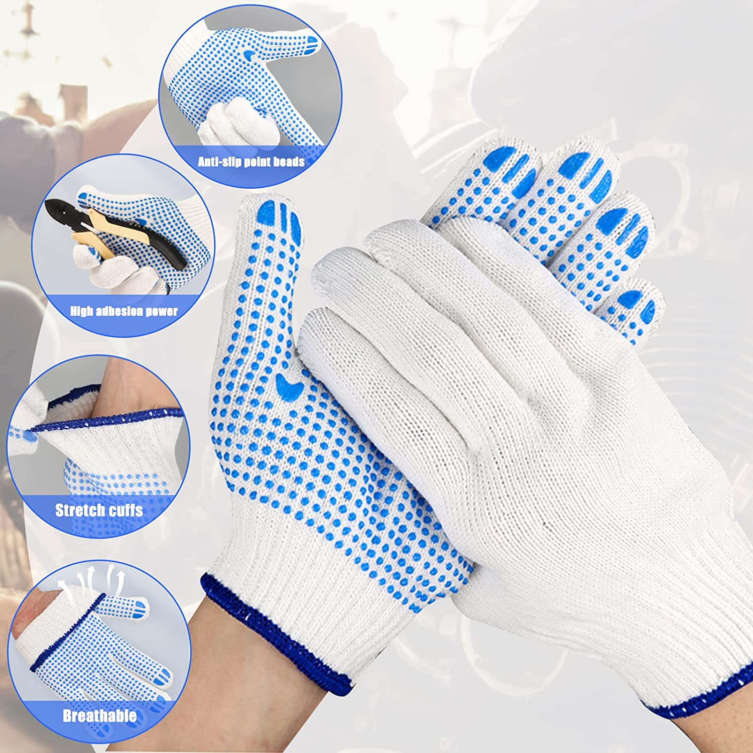 Strap Wrench Set, 2Pcs Universal Rubber Wrench with Anti-Slip Gloves, 22.8In & 18.8In Length Adjustable Rubber Belt Wrench Oil Filter Wrench, Jar Opener for Weak Hands, Pipe Wrench for Plumbers image number 6