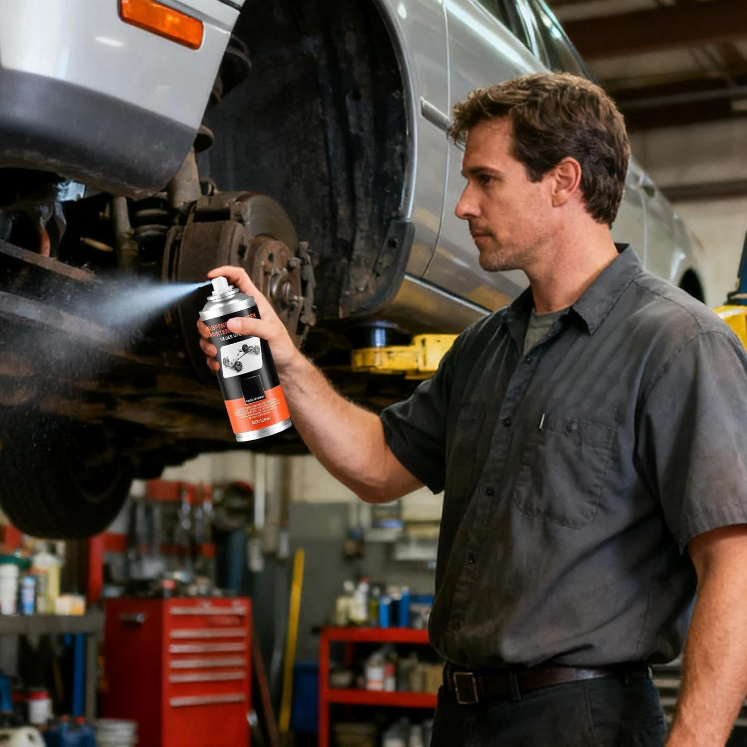 Chassis Grease - 120ML Drivetrain Maintenance Lube | Suspension System Bushing Lubricant Spray,For Suspension System Trailer Transmission Shock Absorber Bushing image number 5