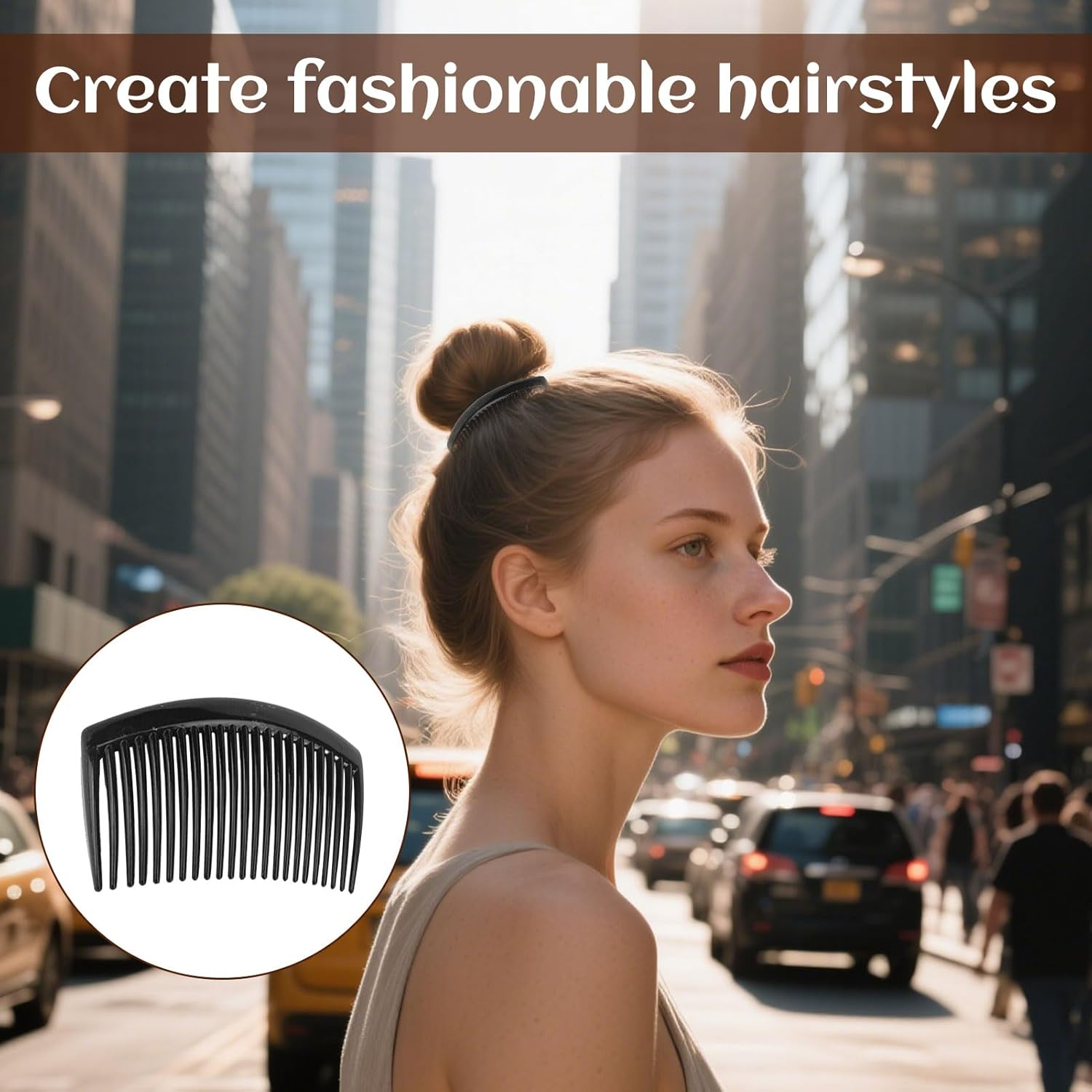 Comb Clip, Small French Comb, Hair Combs, 12 Pieces Plastic Teeth Hair Combs, Accessories for Women Bridal Wedding Veil Girls Thick and Fine Hair, Plastic Hair Twist Decorative Comb. image number 1
