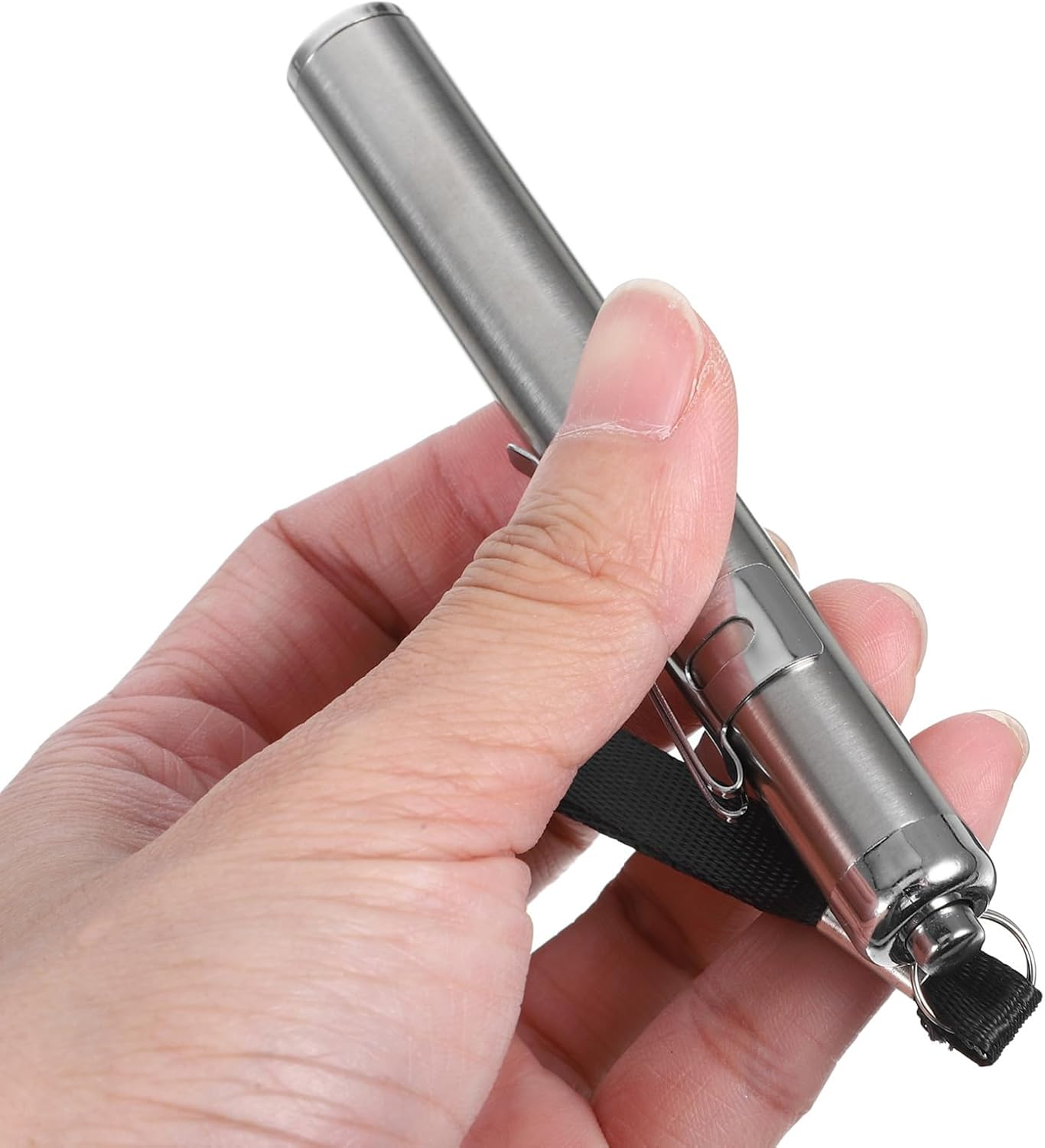 DOITOOL Portable LED Egg Candler, Egg Candling Lamp for Chicken, Duck, Goose, and Parrot Eggs, Stainless Steel, Silver, 4.05 Inch image number 5