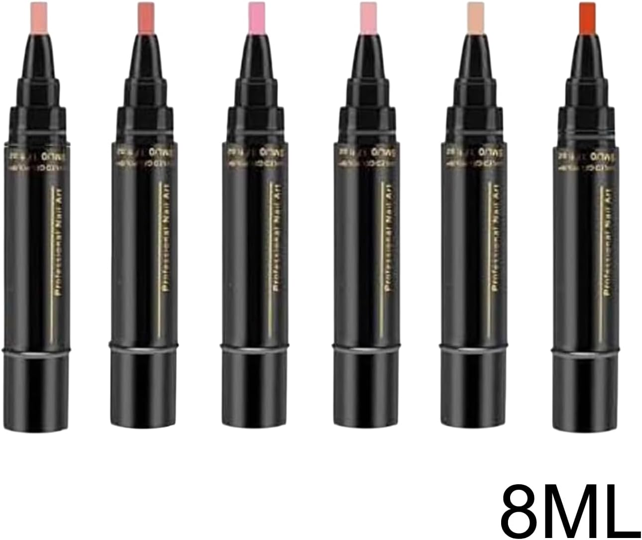 Nail Polish Pens for Women, 6 Colors Quick-Dry Nail Polish Art Kit, No UV Nail Polish Painting Accessories for Professional Manicure