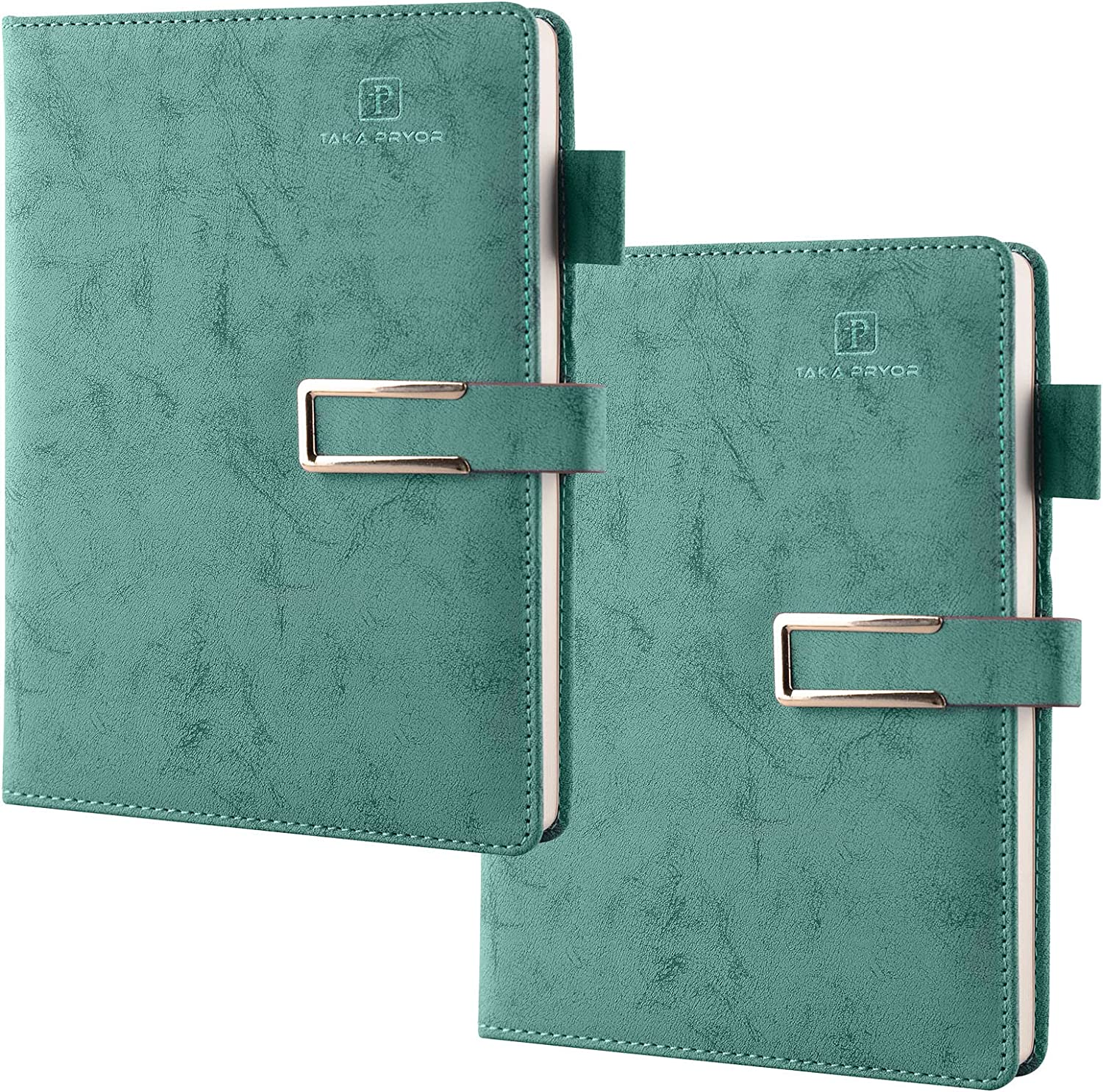 TAKA PRYOR Lined Journal Notebook for Women Men,200 Pages A5 Hardcover Faux Leather Journals for Writing,Travel,Business,Work & School,College Ruled Notebooks for Note Taking, Diary Notepad 5.7"&times;8.3"(Dark Blue)