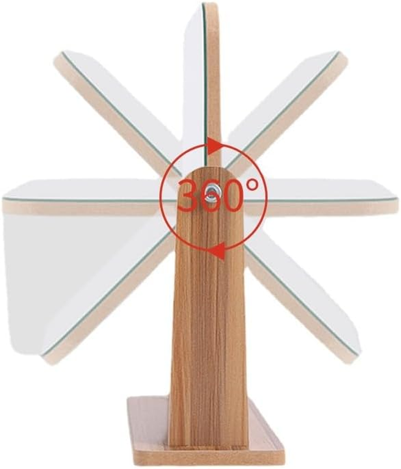 Wooden Vanity Mirror with Stand, Portable Design Wood Table Vanity Makeup Mirrors - Rectangle Wall-Mounted Mirrors Desk Mirrors for Living Room Bedroom (Large)