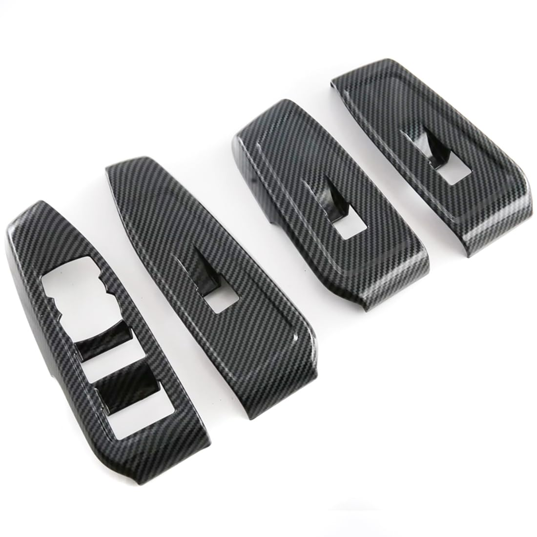 4PCS Carbon Fiber Style Car Window Controls Panel Glass Lift Switch Cover Protector Fit for Ford Ranger Raptor 2022-2024 Interior Accessories image number 6