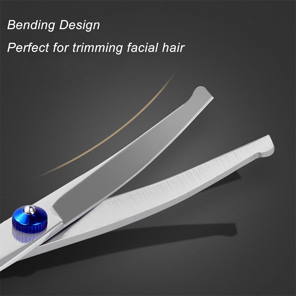 6 Inch Curved Scissors for Dogs, Stainless Steel Dog Scissors, Fur Scissors for Dogs, Dog and Cat Safety round Tip Grooming Scissors, Pet Dog Grooming Scissors image number 4