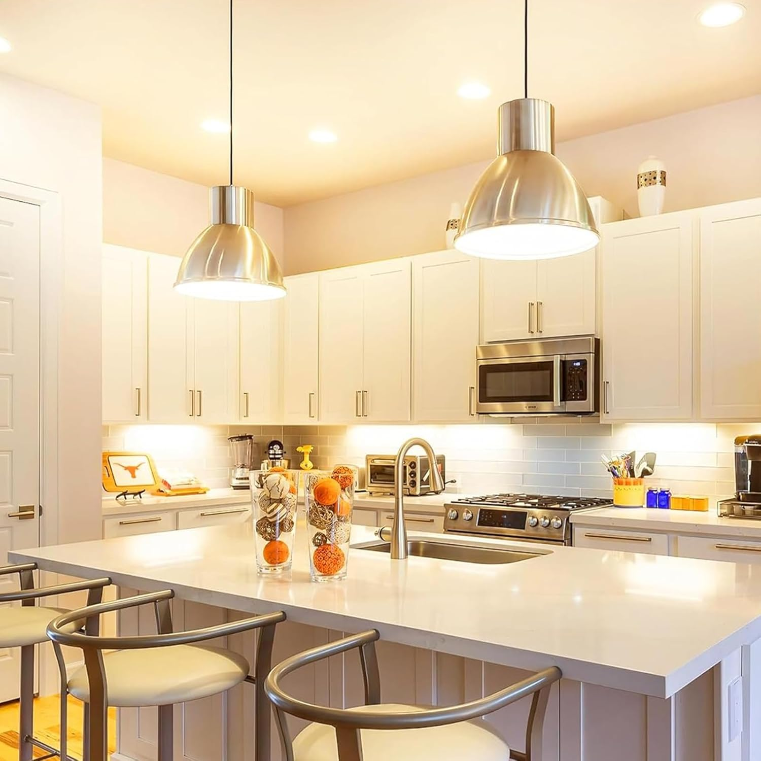 B22 Bayonet Cap LED Light, 9W = 90W Equivalent Bulb, 900LM Lumens, 3000K Warm White Standard BC A55 LED, Bright Energy Saving Non-Dimmable, CRI>80, 230V, 50-60Hz - Pack of 8 - 6500K Cool White image number 6