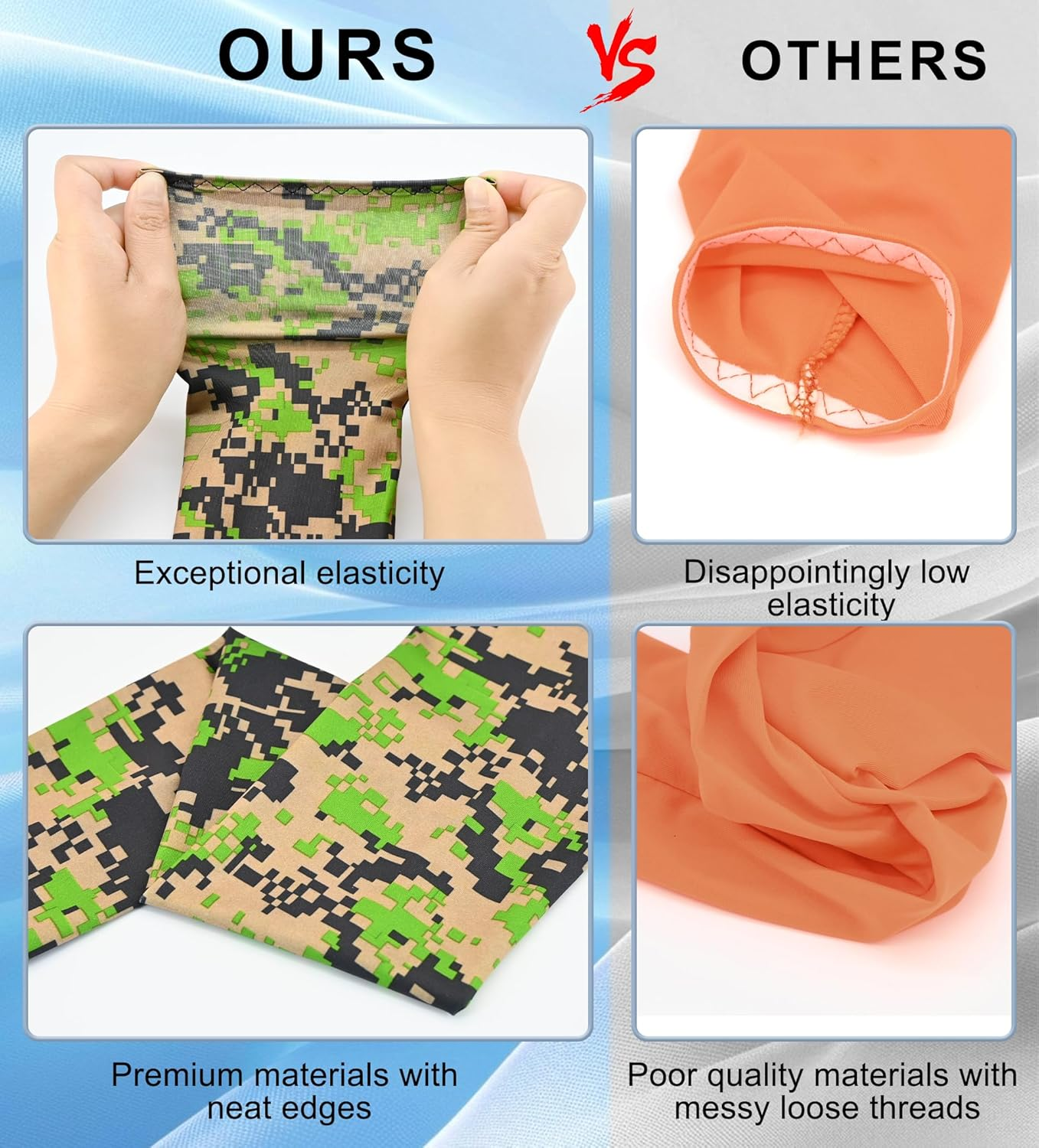 YBVABE Arm Sleeves for Men & Women - UV Protection Cooling Arm Covers, Breathable Sports Compression Sleeves - Stay Cool & Comfortable during Outdoor Activities image number 6