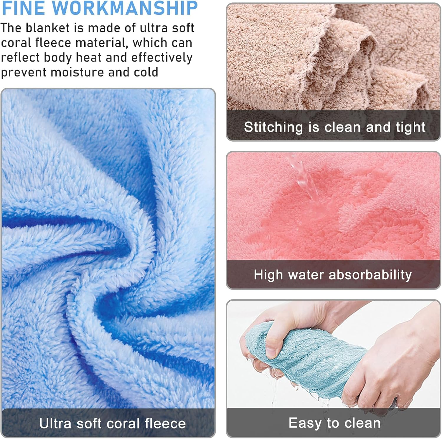 Guinea Pig Blankets, Pack of 15 Fleece Pet Blankets, 35 X 75 Cm, Guinea Pig Cage Inserts, Small Animal Fleece Bed, Dog Blanket, Cat Blankets for Rabbits, Hamsters, Rabbits, Chinchilla, Squirrel image number 2