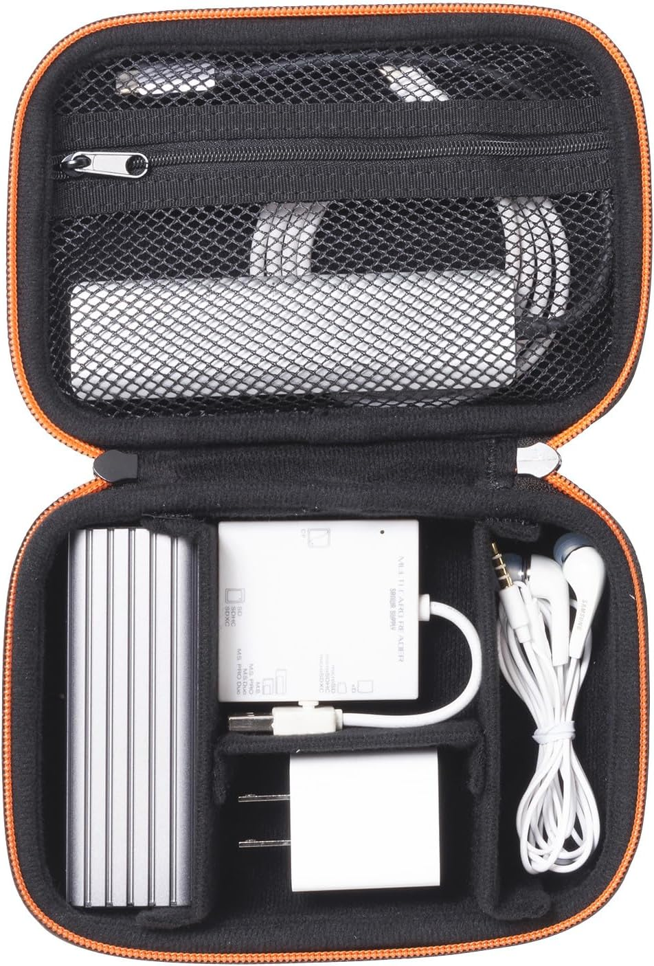 Sanwa Supply IN-HDAD3BK Semi-Hard Gadget Case (W X D X H): 6.9 X 4.7 X 2.2 Inches (175 X 120 X 55 Mm) image number 3