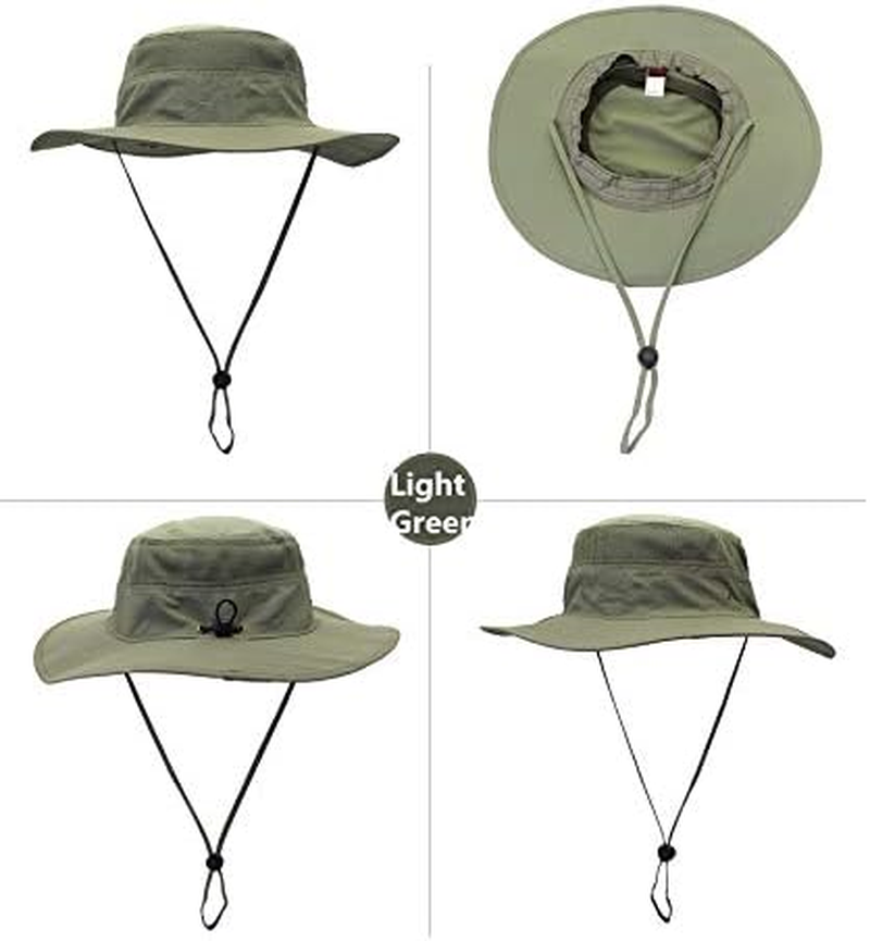 Croch Sun Hat for Men and Women UV Protection Breathable Fishing Hat for Hiking, Camping,Travel, Fishing 60CM - Dark Khaki image number 4