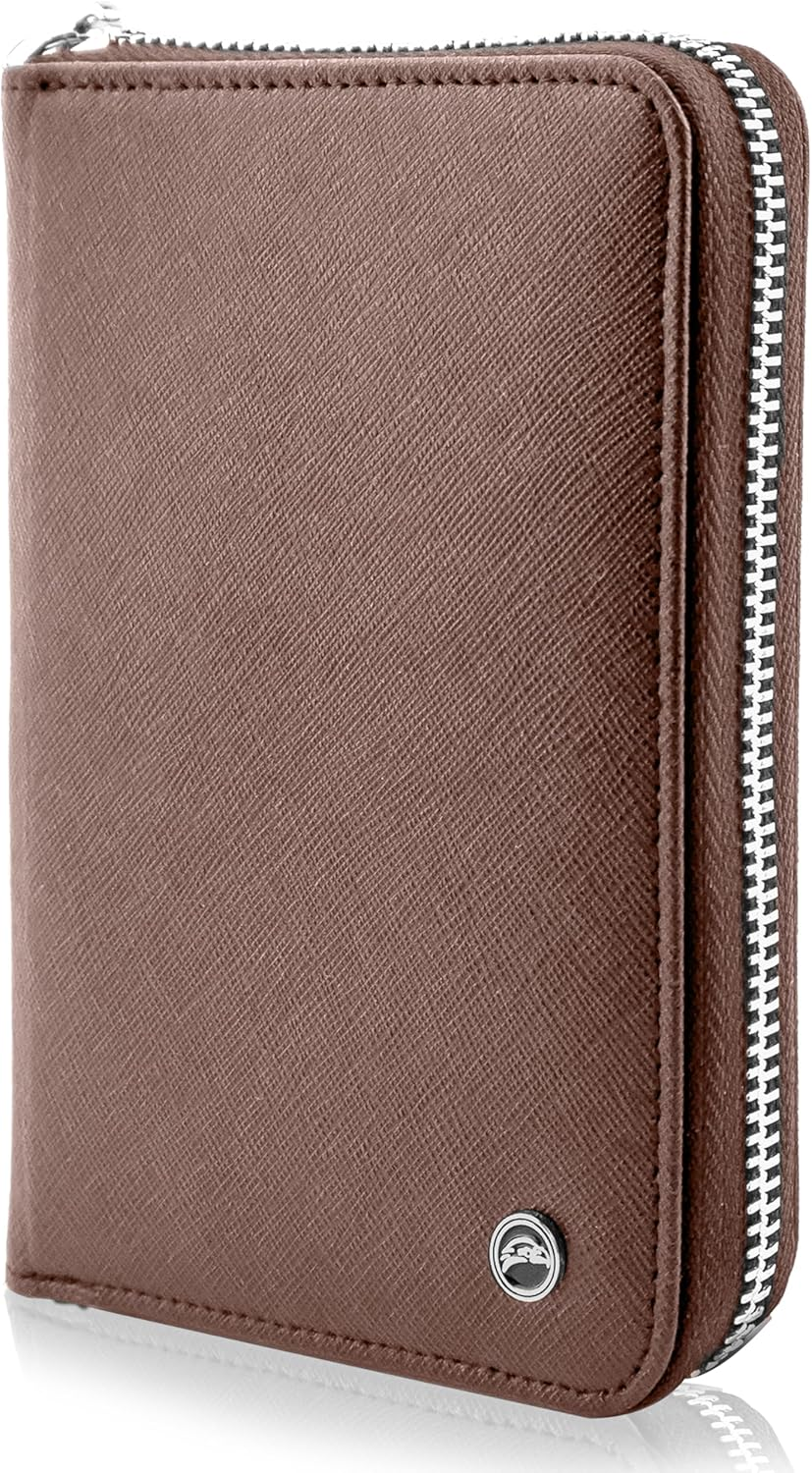 2 Passport Wallet (Black), Black, Modern