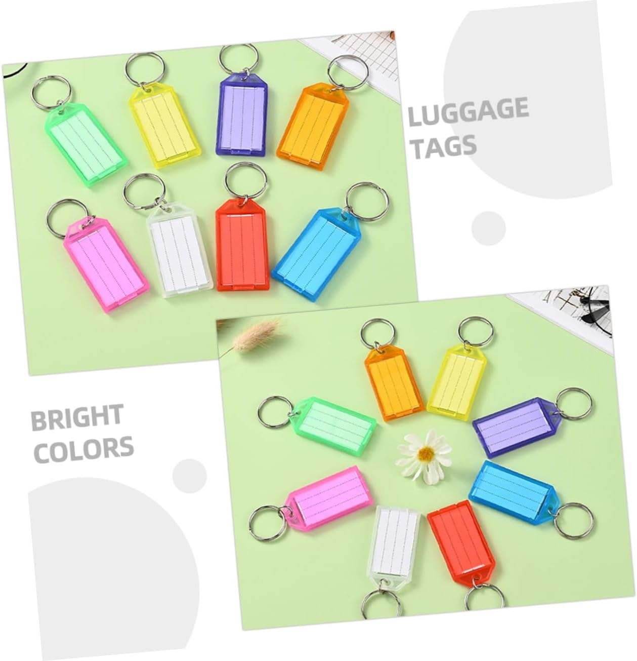 Beavorty 50Pcs Luggage Hanging Labels Travel Baggage Tags Suitcase Boarding Tags image number 2
