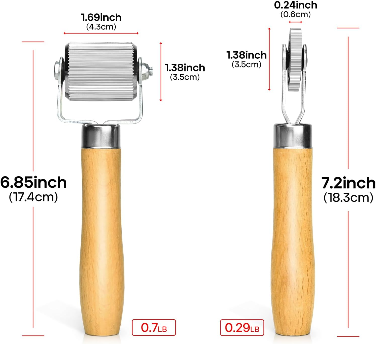 Car Sound Deadening Roller (2PCS, Width: 1.69In & 0.24In), Extremely Smooth Sound Insulation Roller Metal, Noise Deadening Car Sound Insulation Tool image number 2