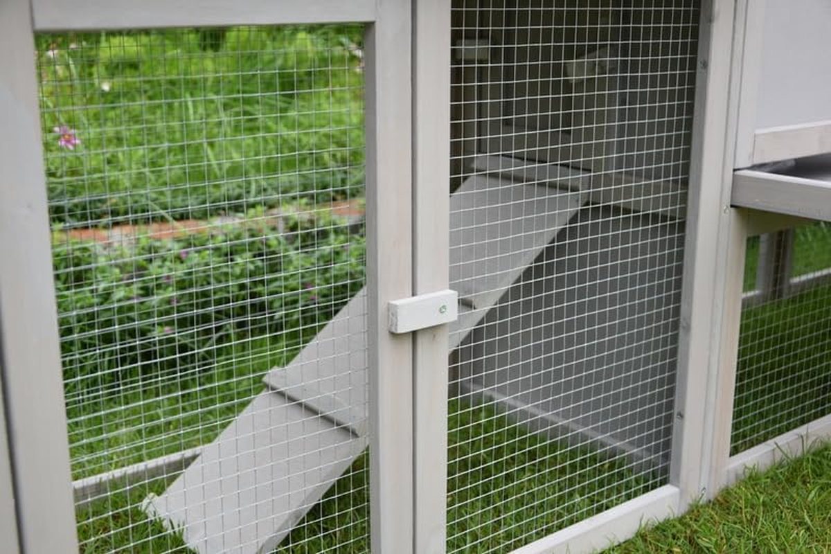 Pawhub Double Run Wooden Chicken Coop Rabbit Hutch Bunny Cage Grey image number 6