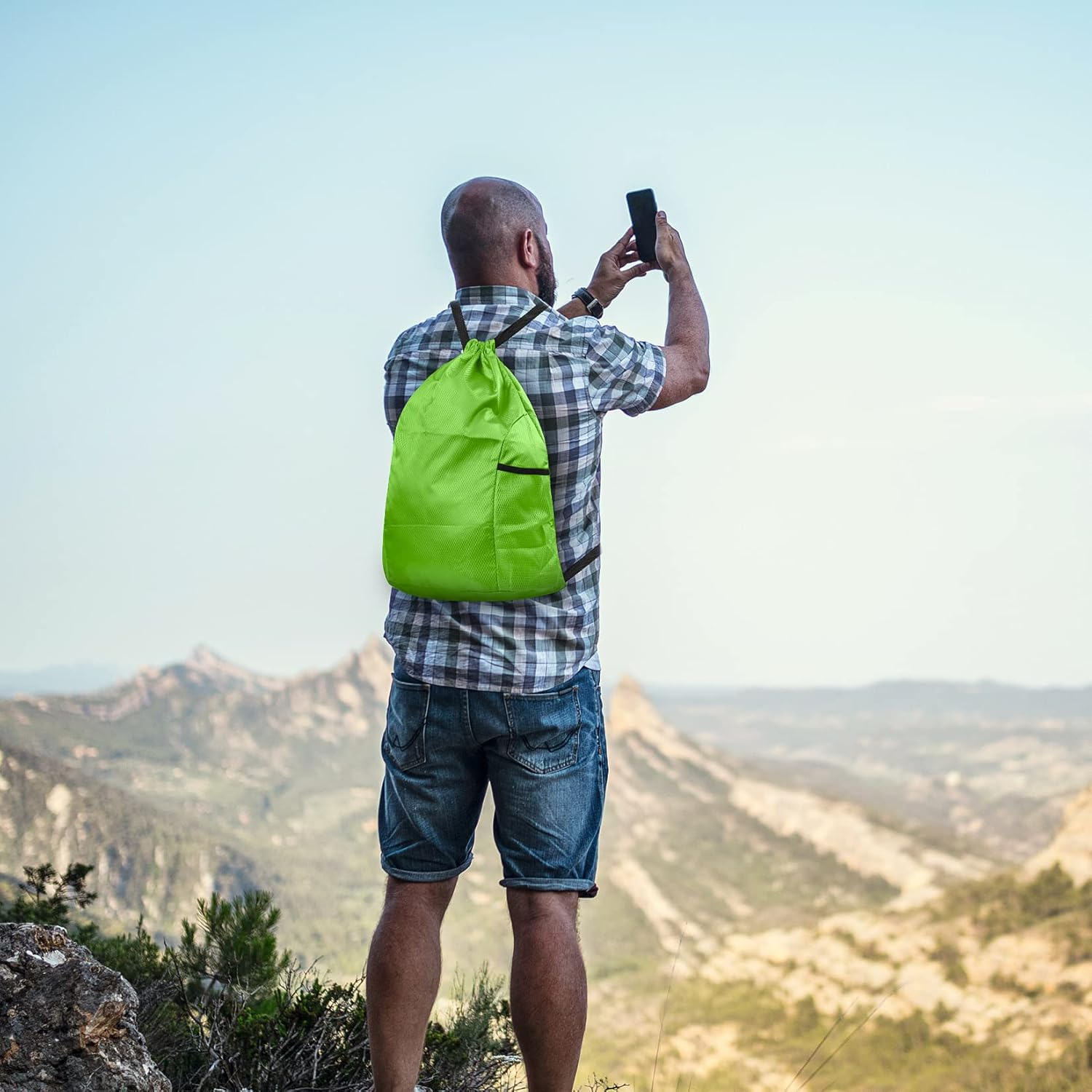 Drawstring Backpack Bag, Cinch Backpack Bags, Sport Sack Draw String Bag Bulk, Gym Sackpack String Bag image number 6