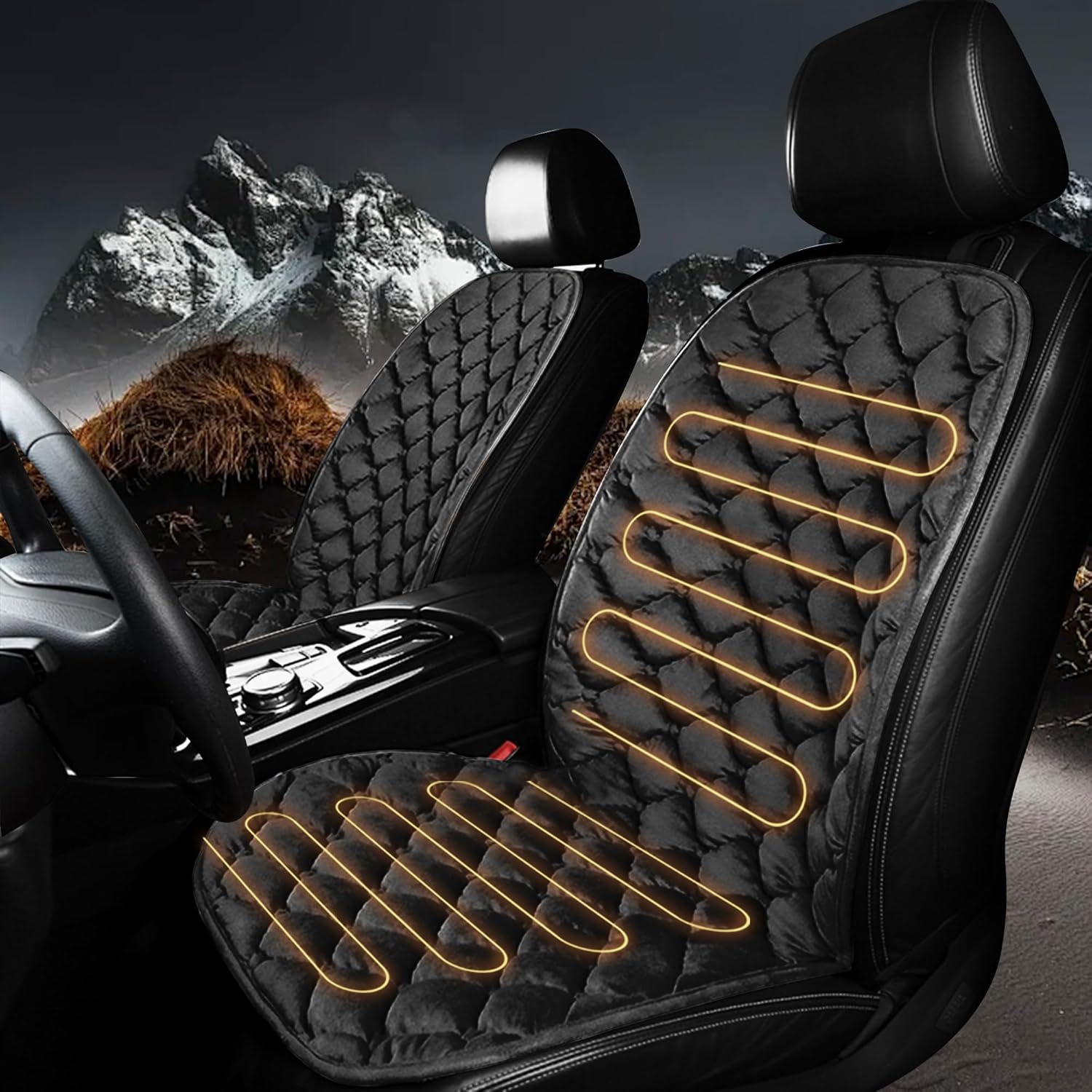 Fioqe Driver or Passenger Side Seat Cushion for Full Back-Black image number 1
