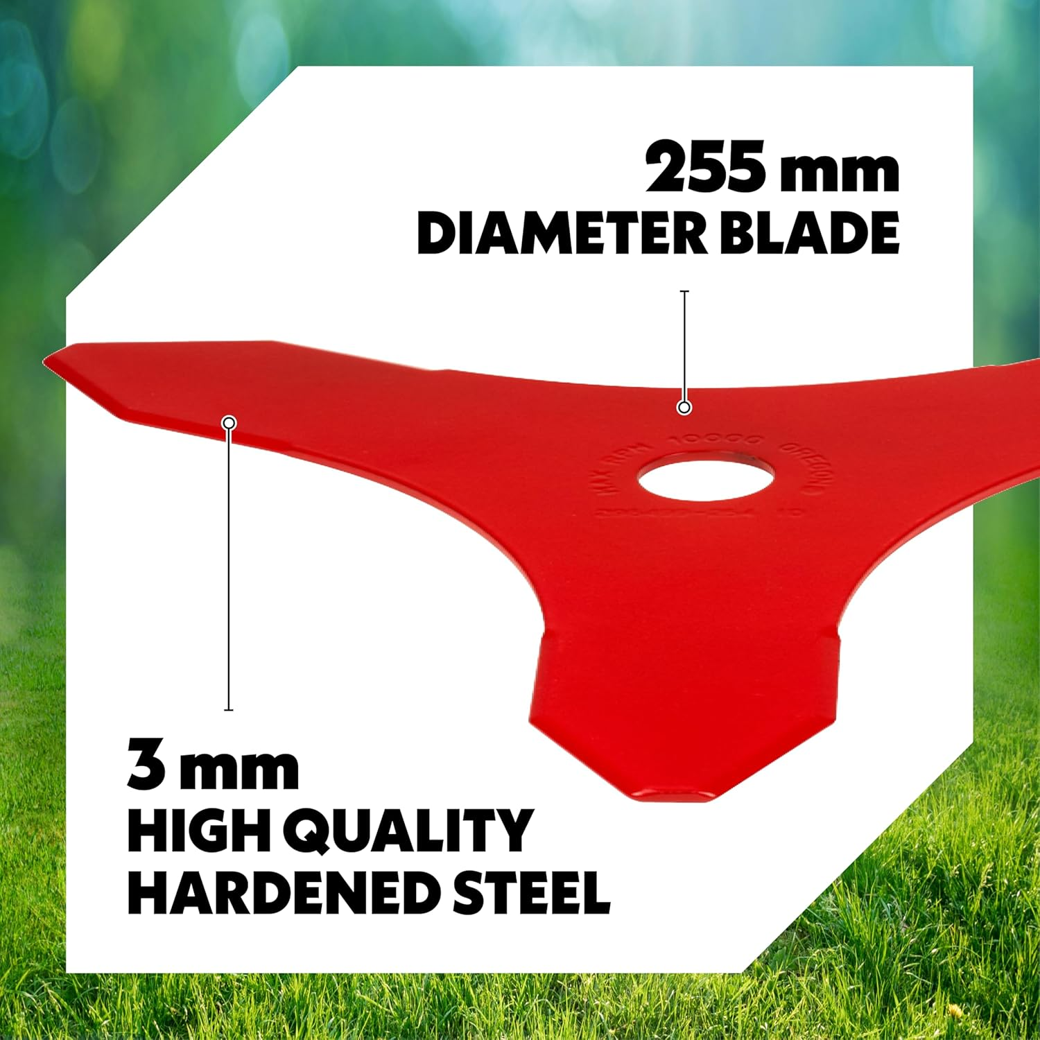 Oregon Universal 3 Tooth Brush Cutter Blade 3.0 X 255Mm for Grass and Vegetation in Gardens, Professional and Heavy Duty, Fits All Brushcutters Including Husqvarna, Echo, Shindaiwa, Stihl and More