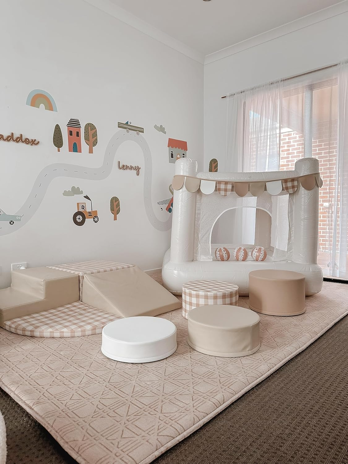 Play Rug - Plush Premium Quality High Density Foam & Mink Blend | Soft, Elegant Play Mat for Babies, Toddlers & Family Spaces (Gener&ouml;s 200&times;150 Cm) (Coastal) image number 2